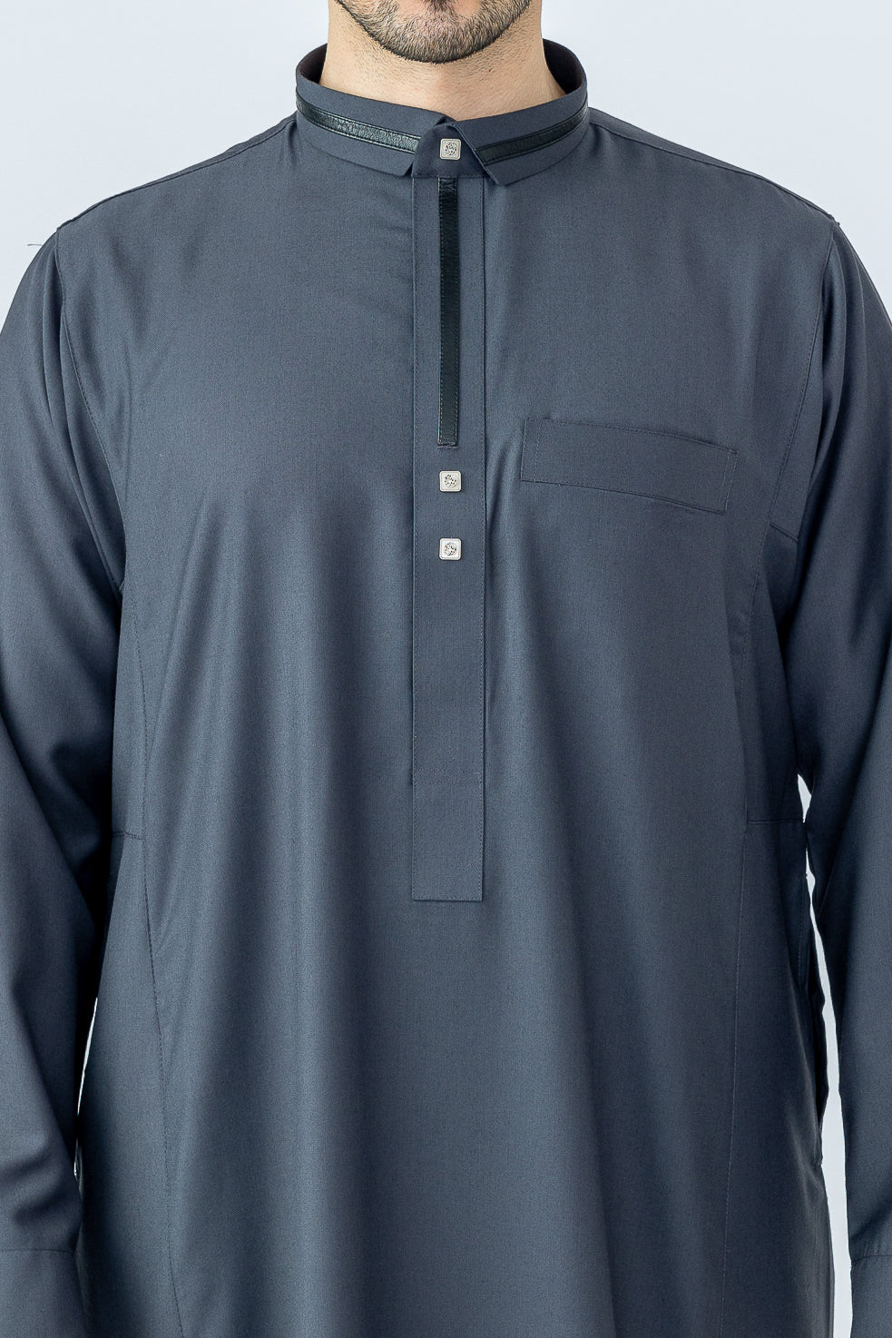 713 Charcoal Grey Thobe - Image 5