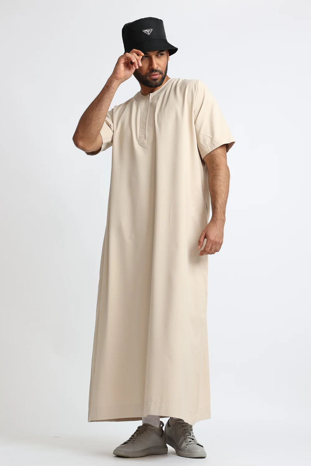 Almond Half Sleeve Thobe - Image 3