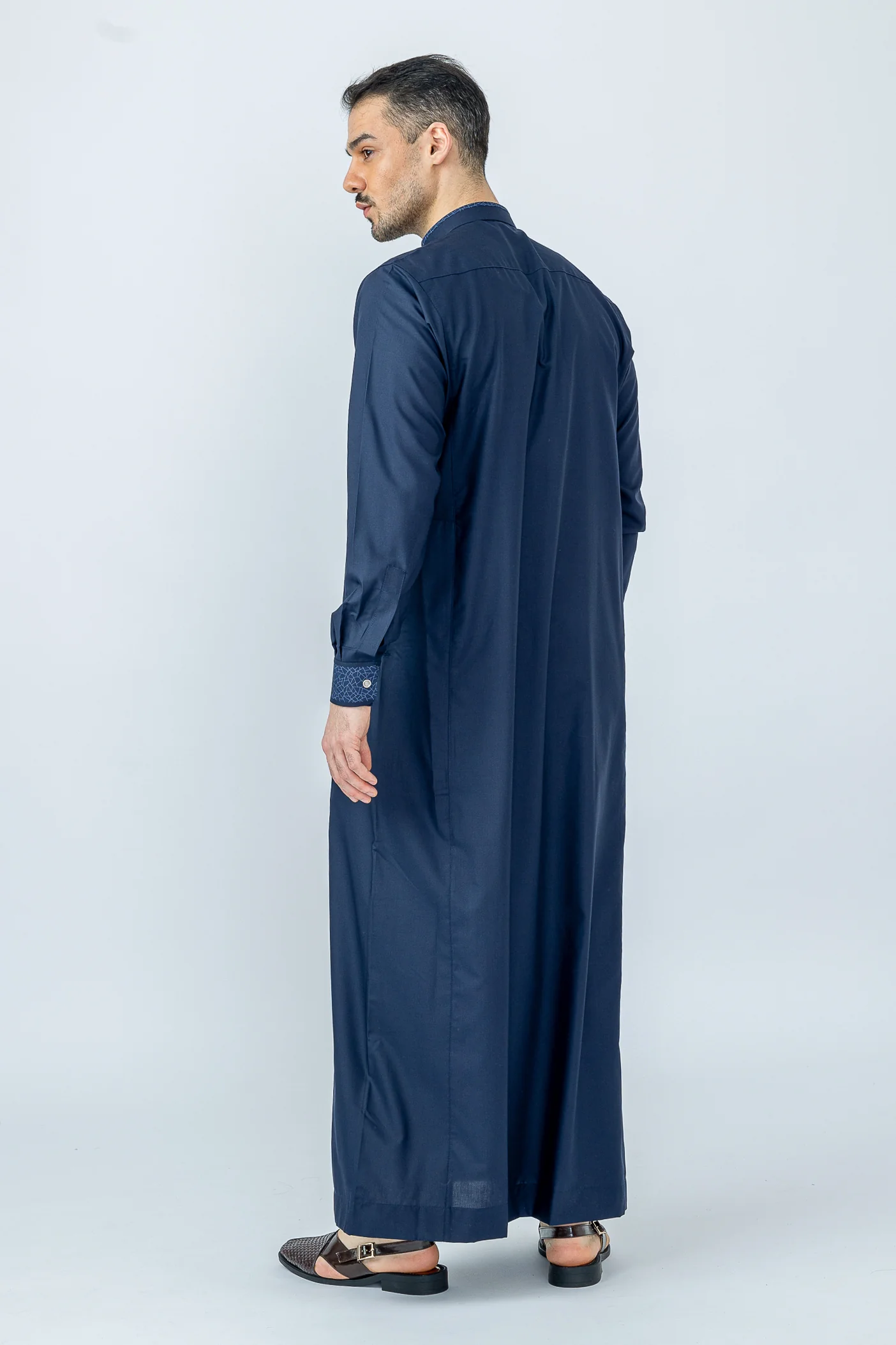 Aztec Denim Blue Thobe - Image 5