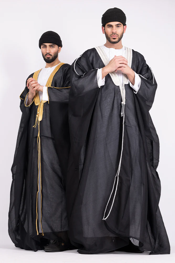 Black Arab Mens Bisht - Image 5
