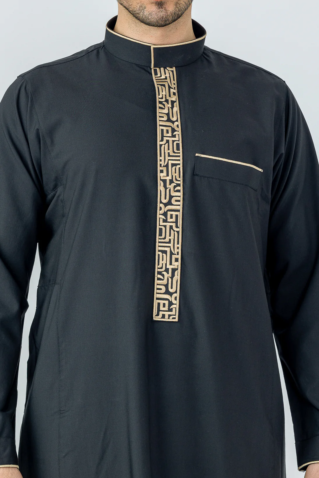 Black/Gold Al Huruf Jubba - Image 5