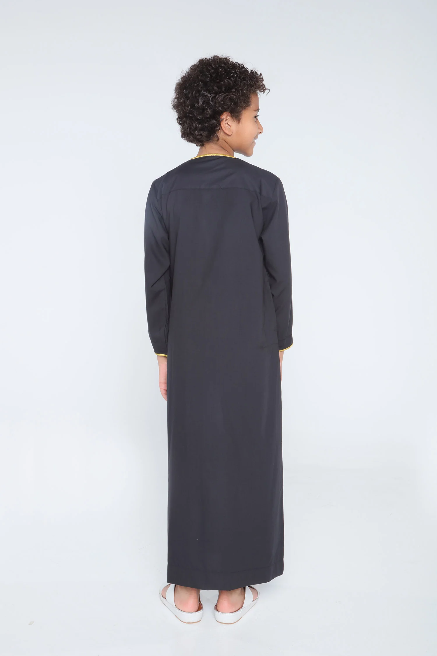 Black|Gold Kids Habeel Thobe - Image 5