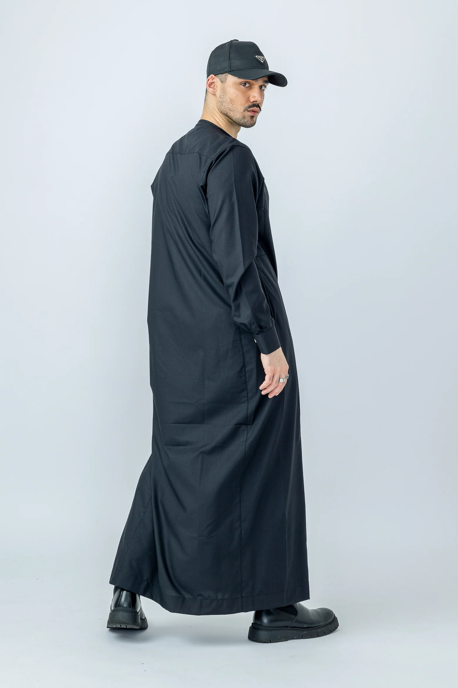 Black Omani With Cuff Sleeve - Image 6