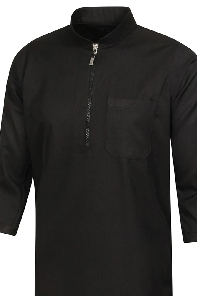 Black Plain Kids Zipper - Image 2