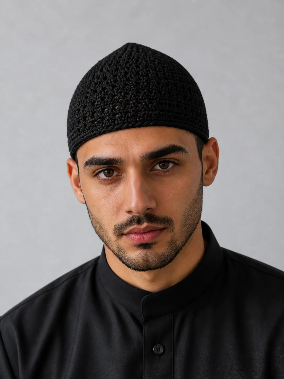 Black Soylu Dome Prayer Hat