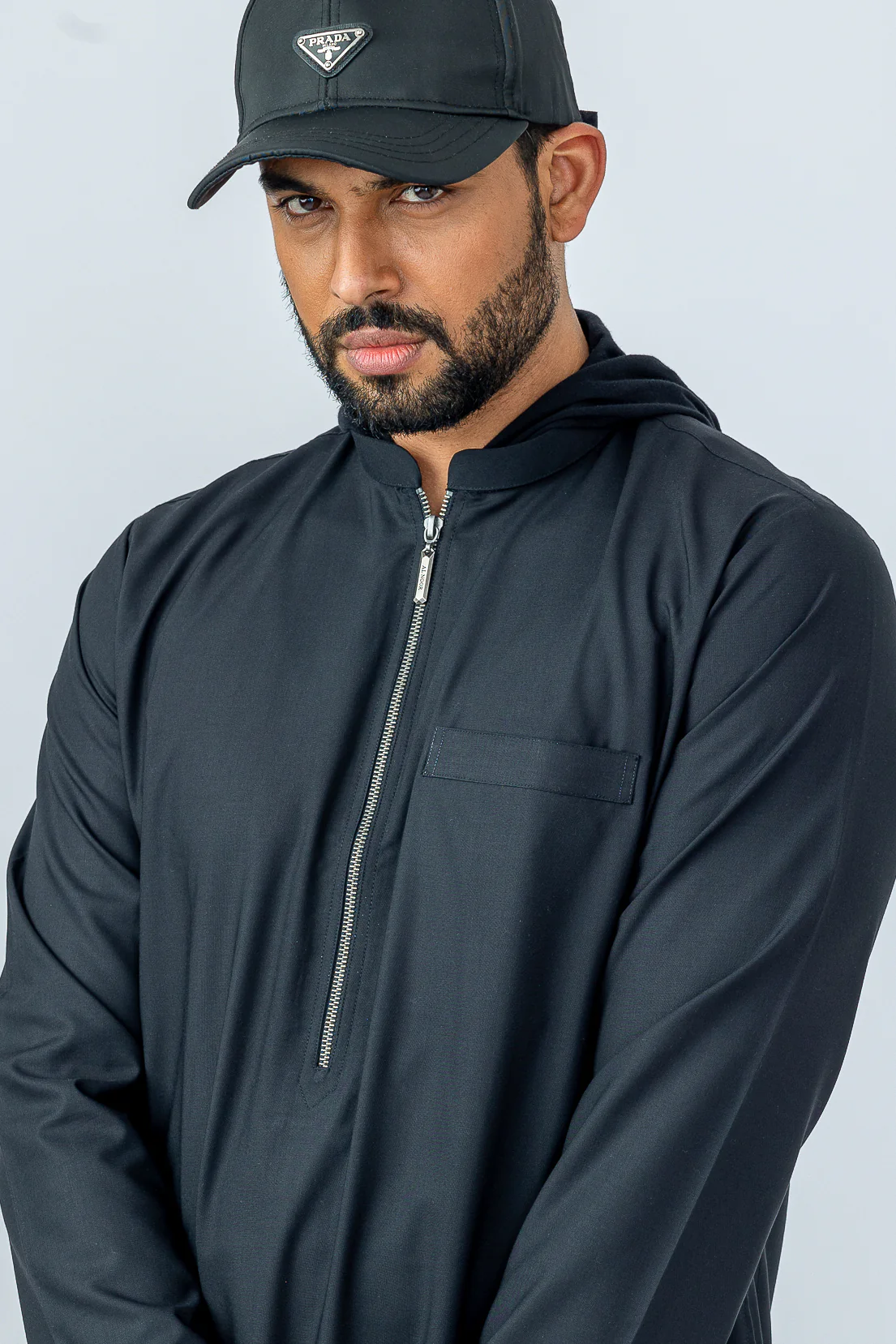 Black Urban Hooded Jubbah - Image 4