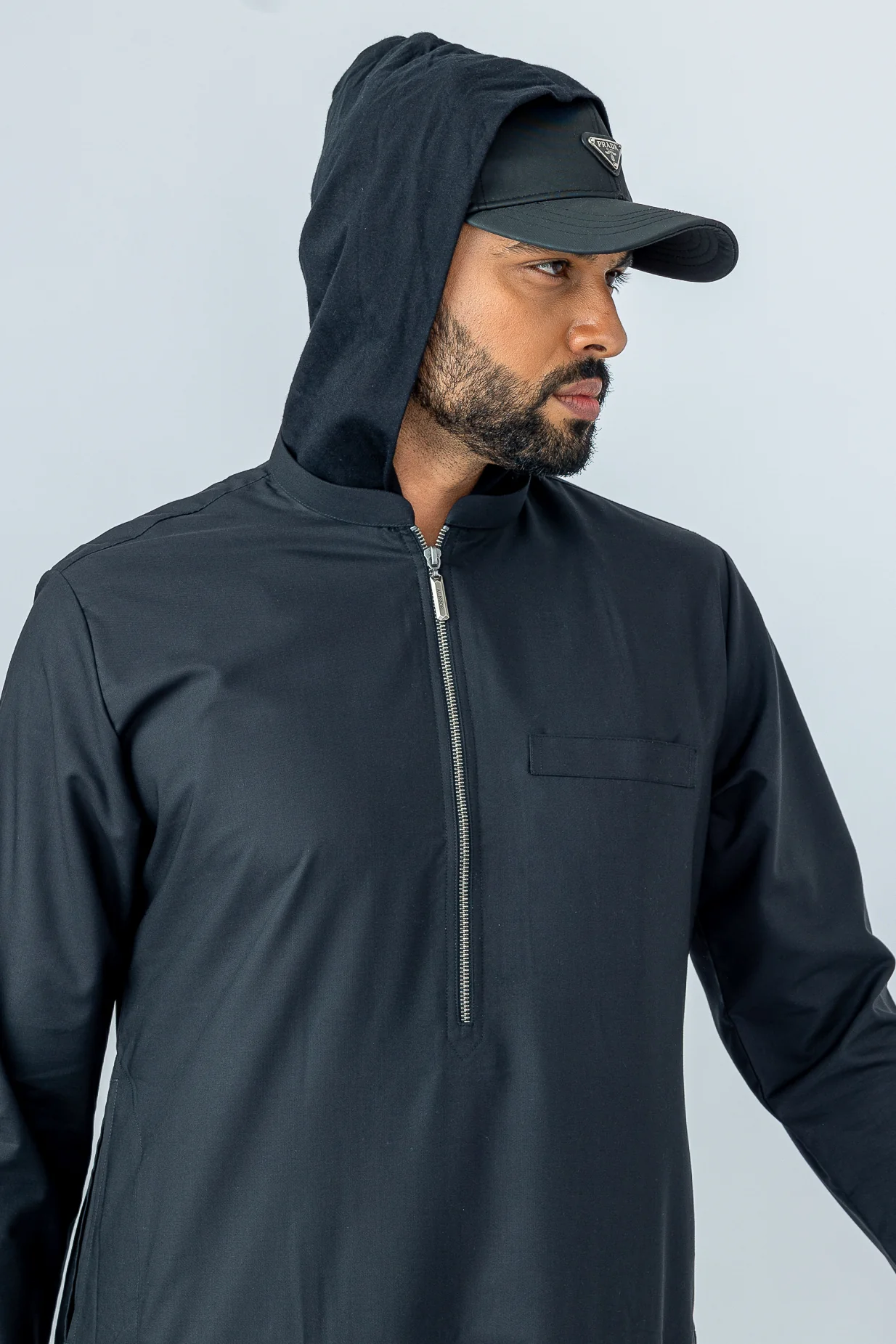 Black Urban Hooded Jubbah - Image 6