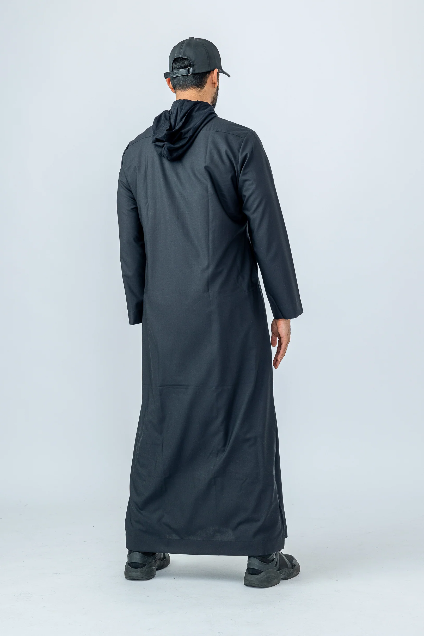 Black Urban Kids Hooded Thobe - Image 6