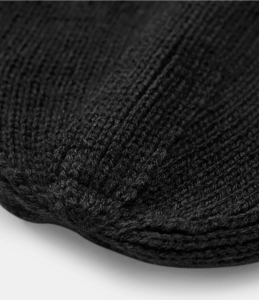 Black Zip Patch Beanie - Image 6