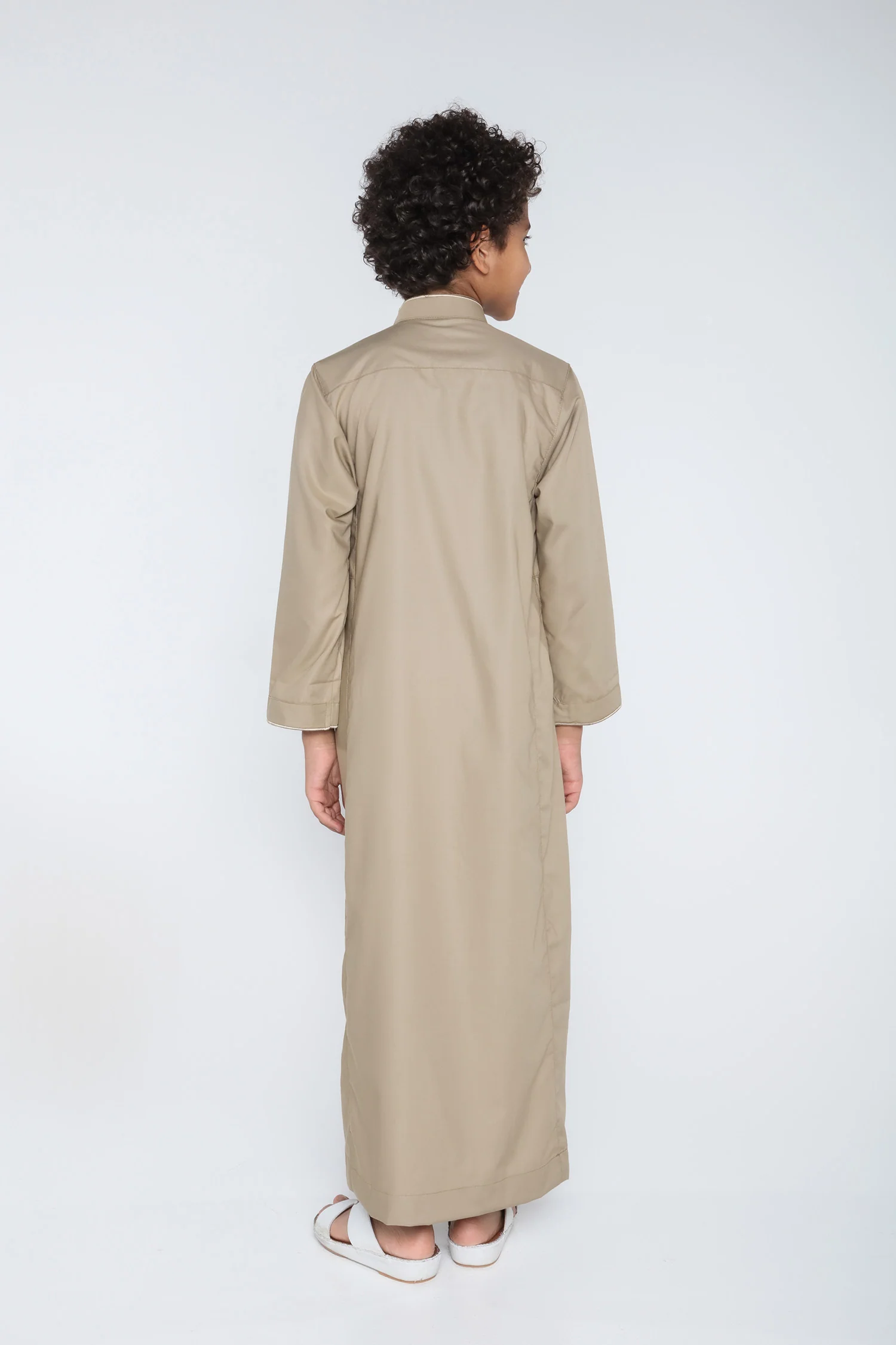 Boys Beige Huruf Thobe - Image 5