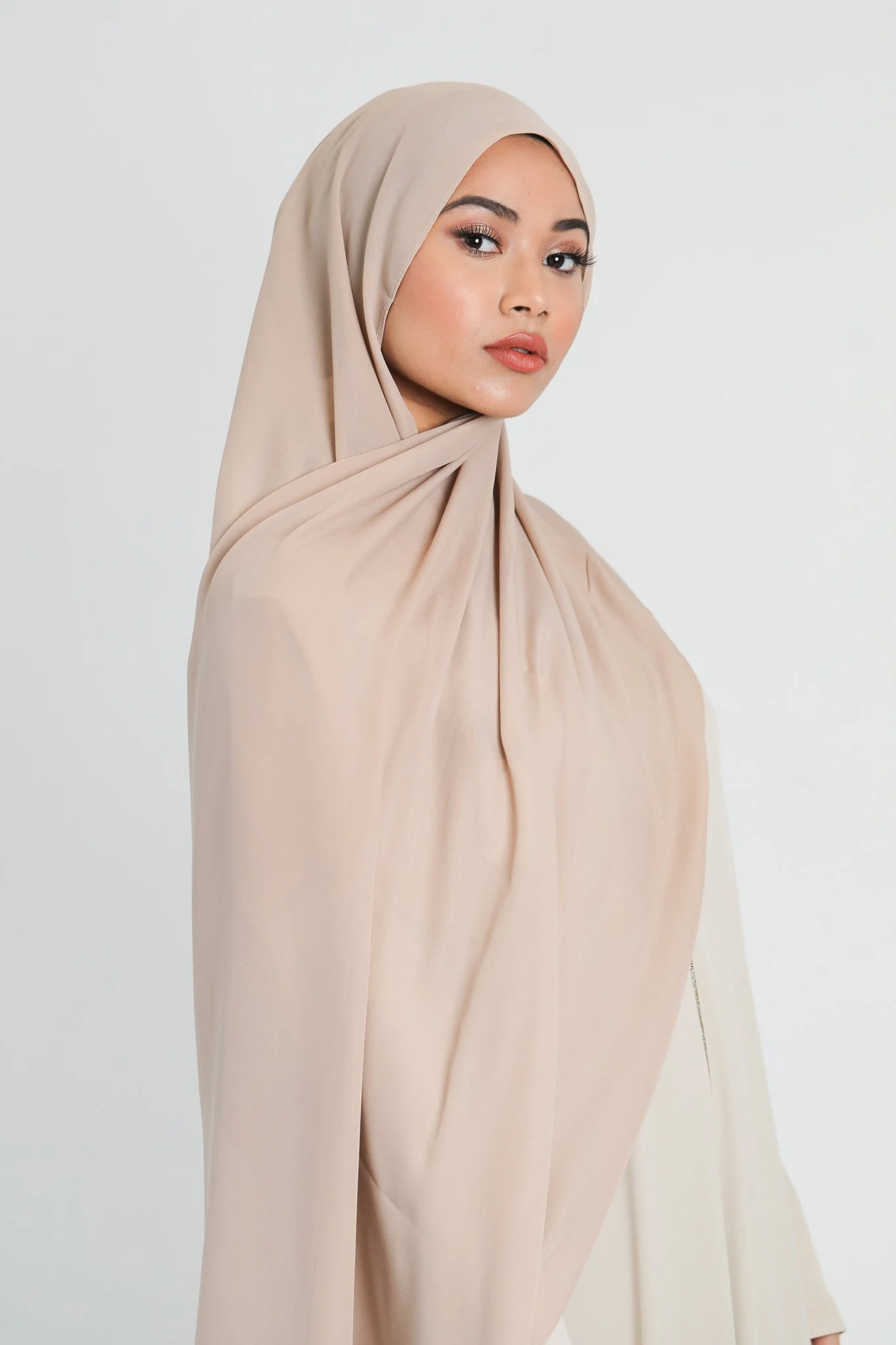 Chiffon Scarf | Light Mink - Image 3