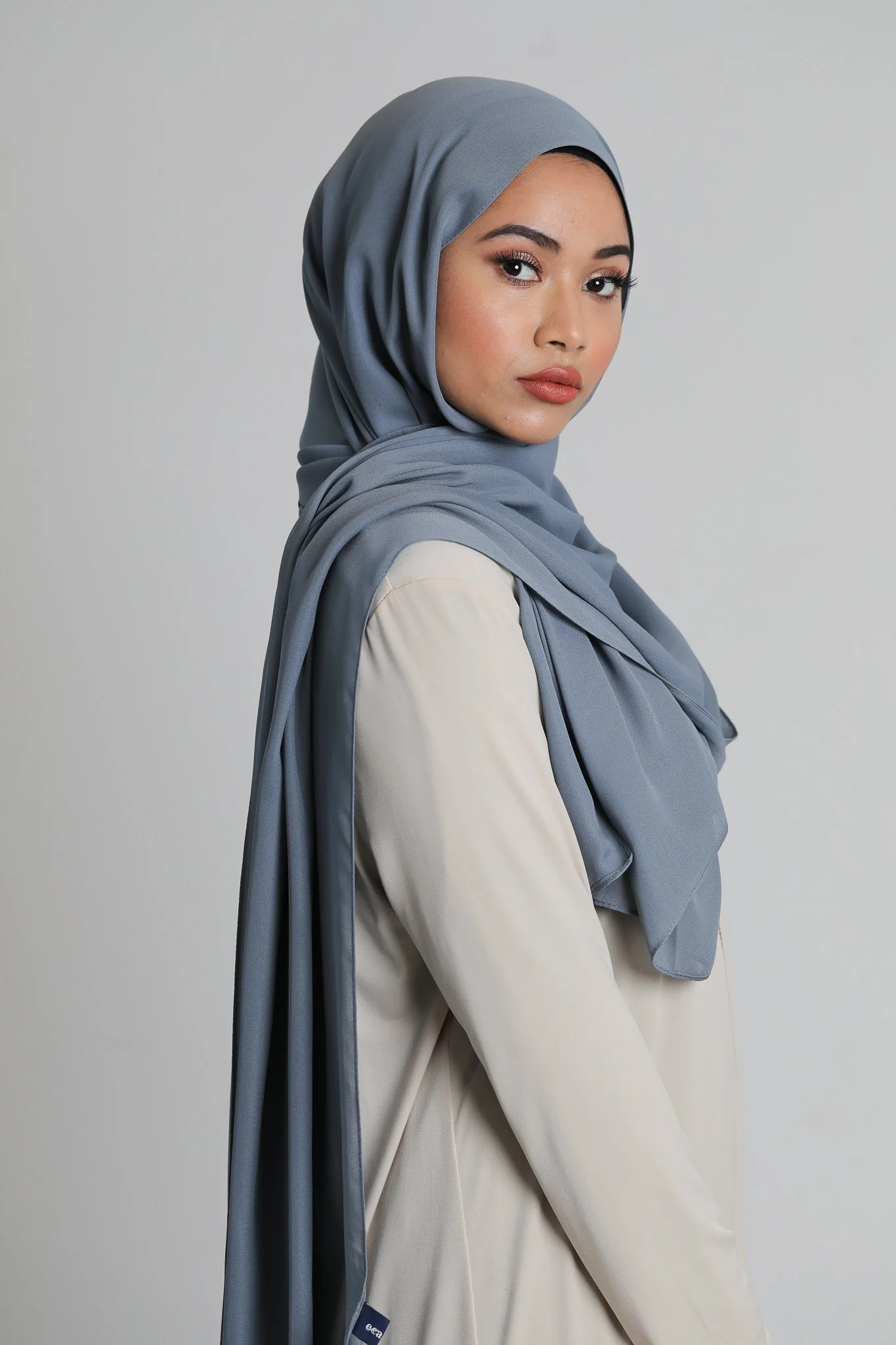 Chiffon Scarf | Pigeon Blue - Image 3