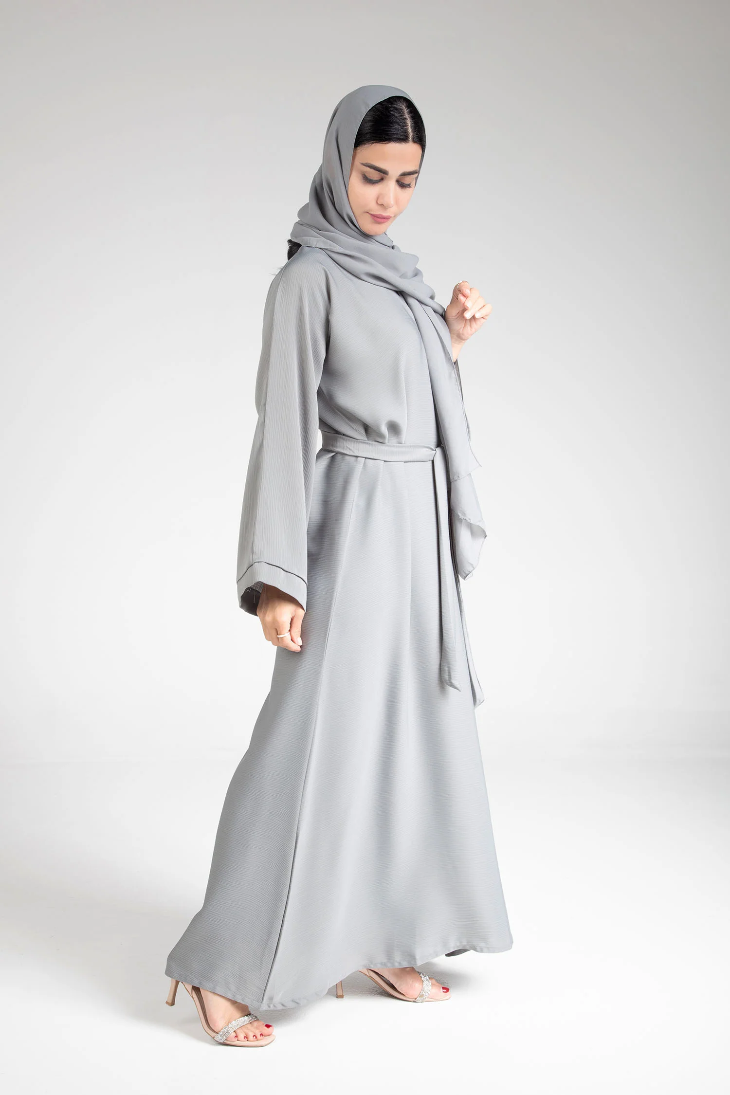 Classic Powder Ash Abaya - Image 3