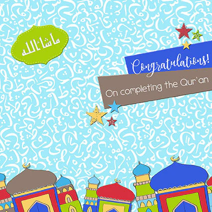 Congratulations on completing the Qur'an