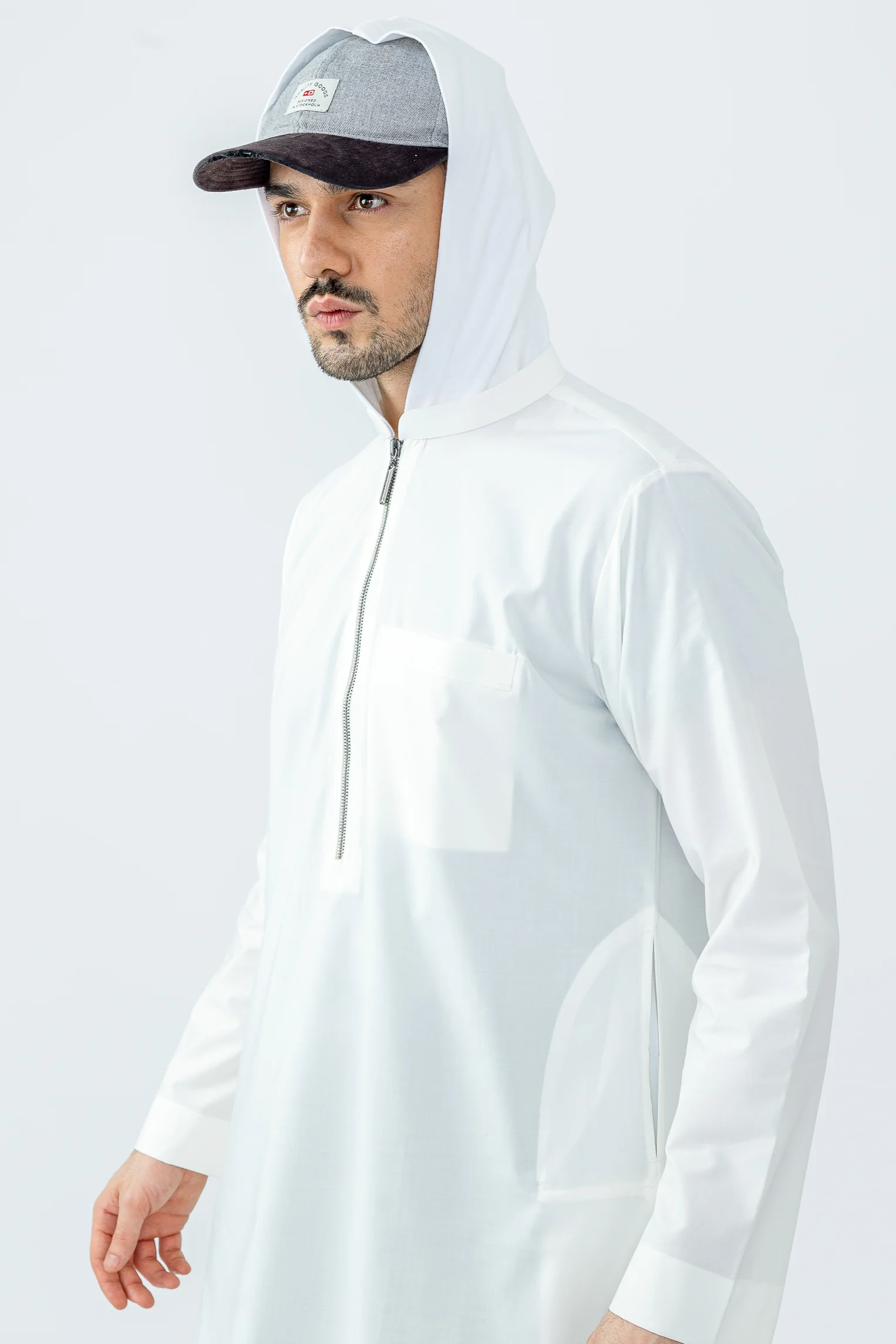 Cream Urban Hooded Jubbah - Image 3