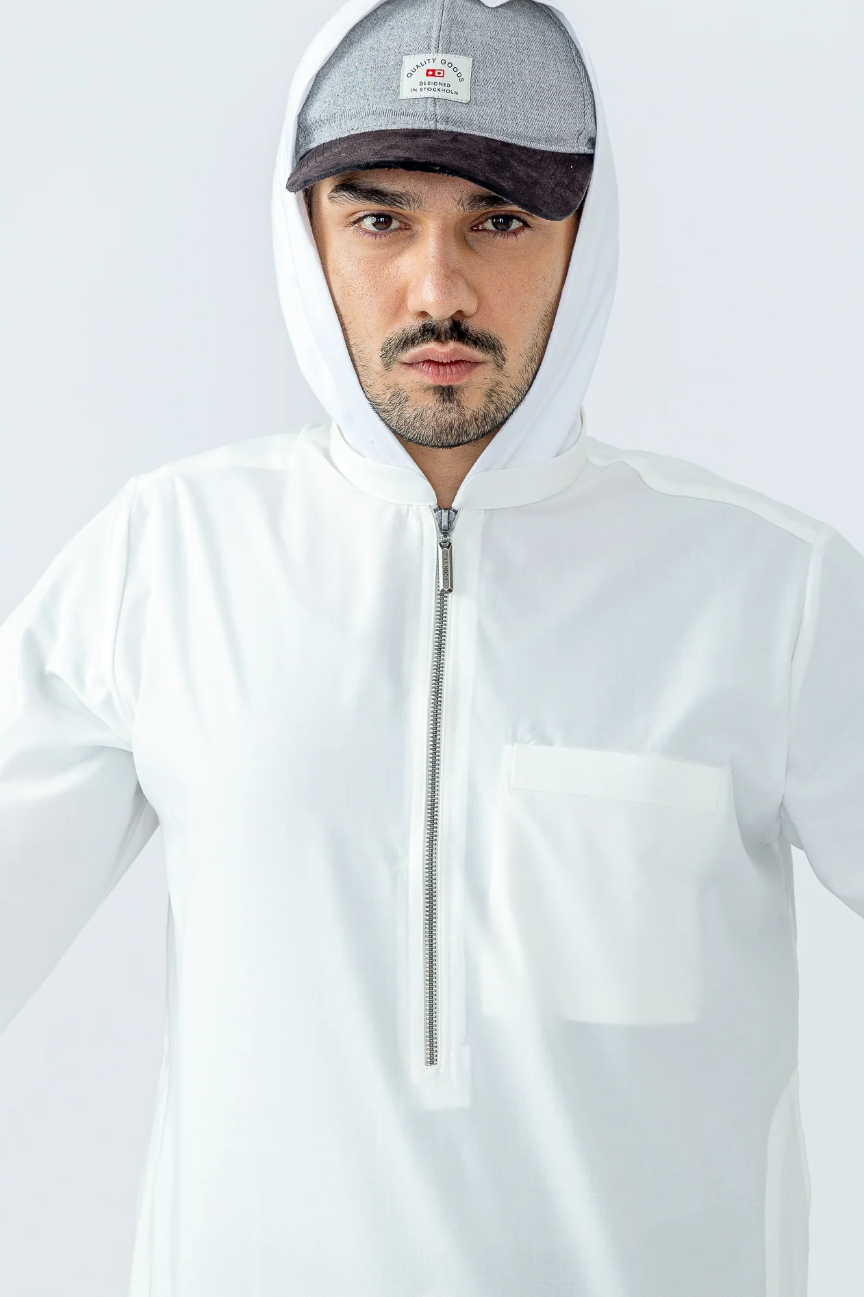 Cream Urban Hooded Jubbah - Image 5