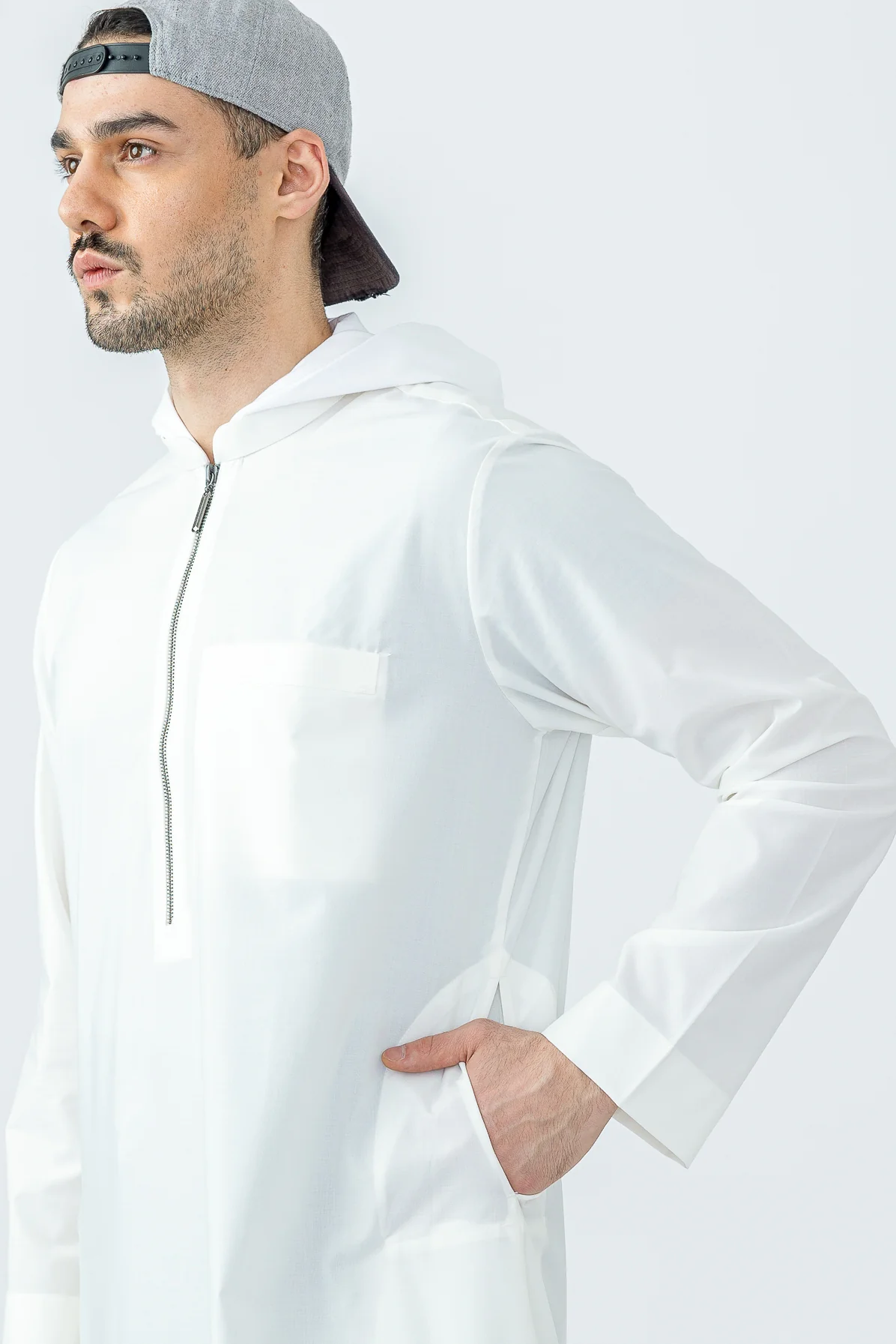Cream Urban Hooded Jubbah - Image 7