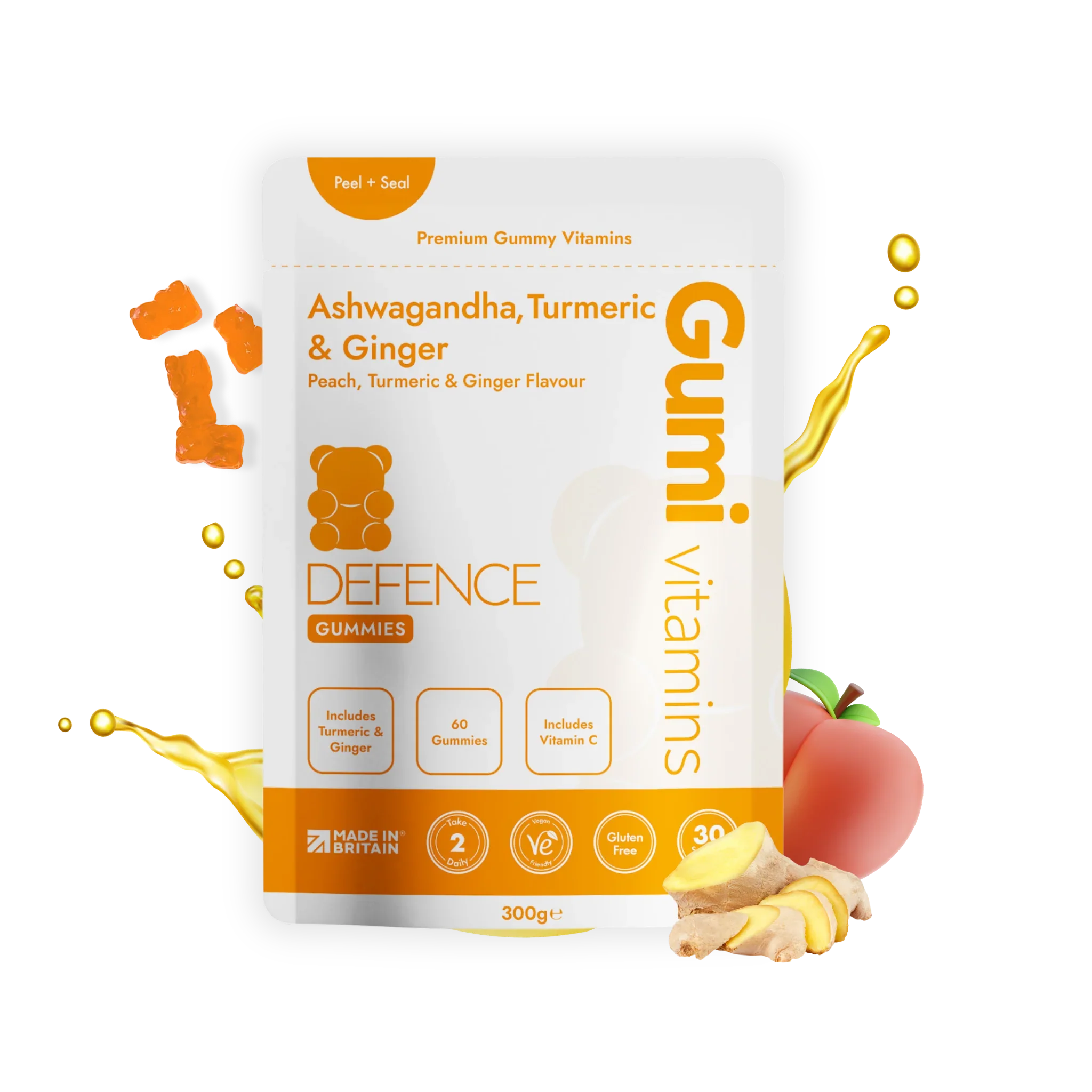 Gumi Vitamins - Defence - Ashwagandha, Turmeric & Ginger - Image 3
