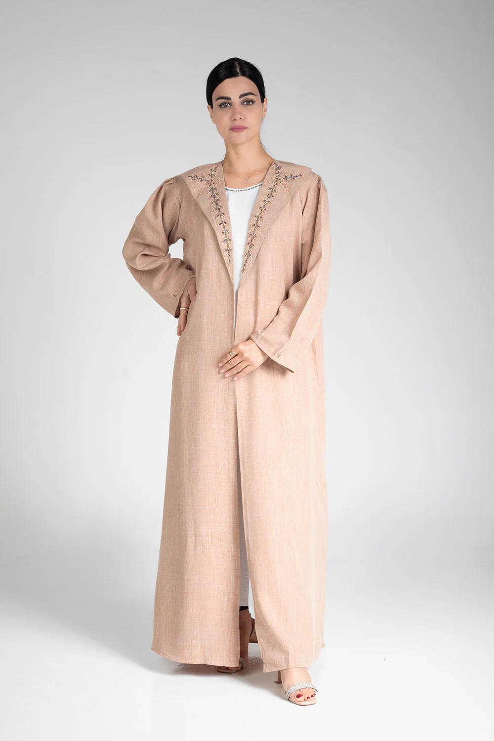 Desert Sand Open Abaya - Image 4