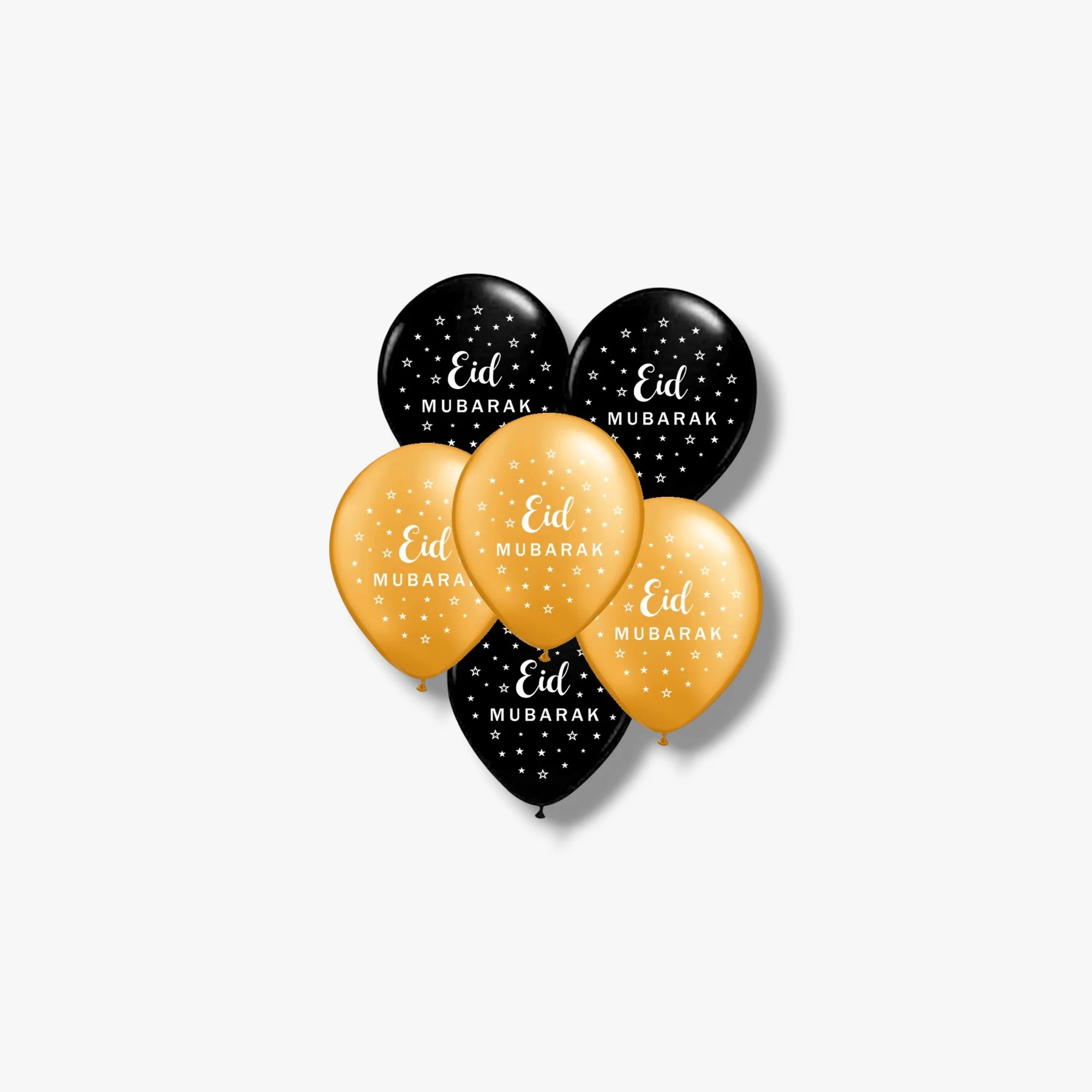 Eid Mubarak Black and Gold Balloon