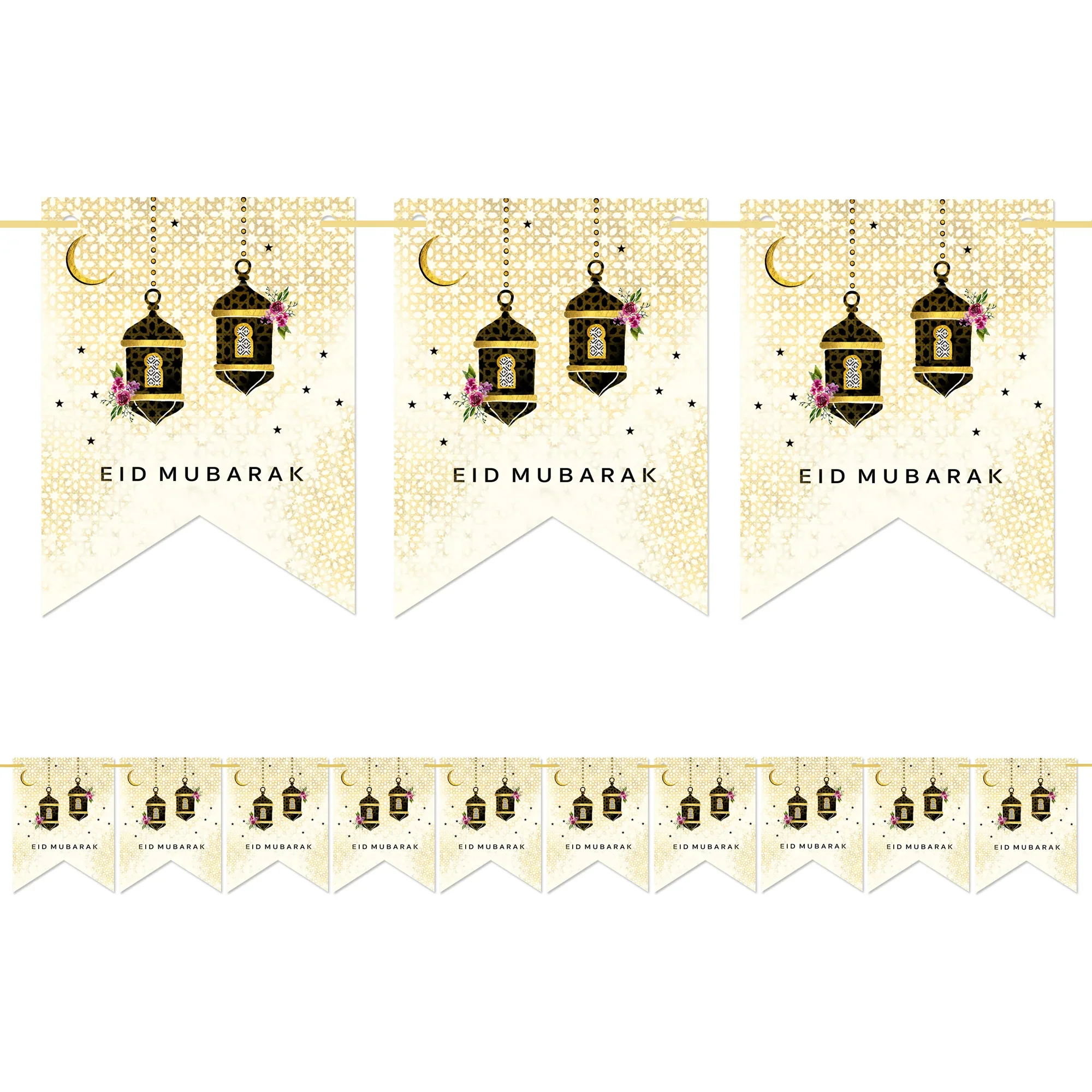 Eid Mubarak Lantern Bunting - Image 2