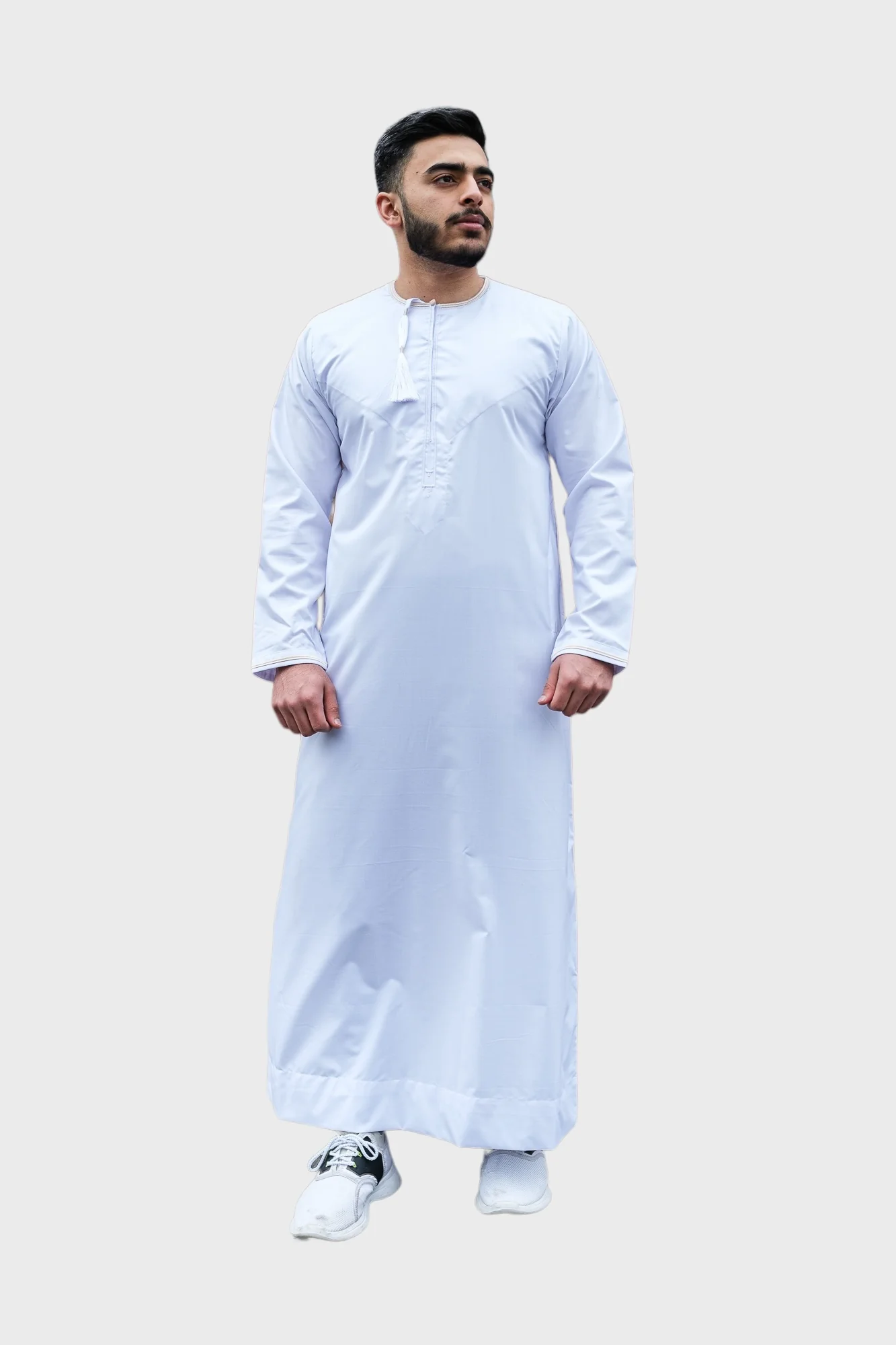 J100 C1 White/Cream Habeel Thobe - Image 3