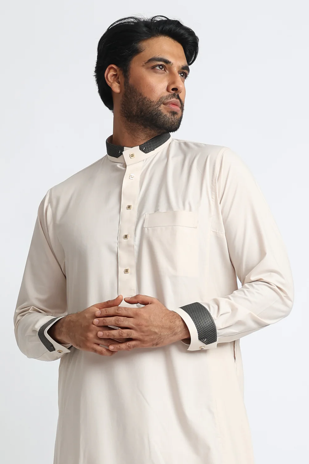 J105 Linen Cream Collared - Image 4