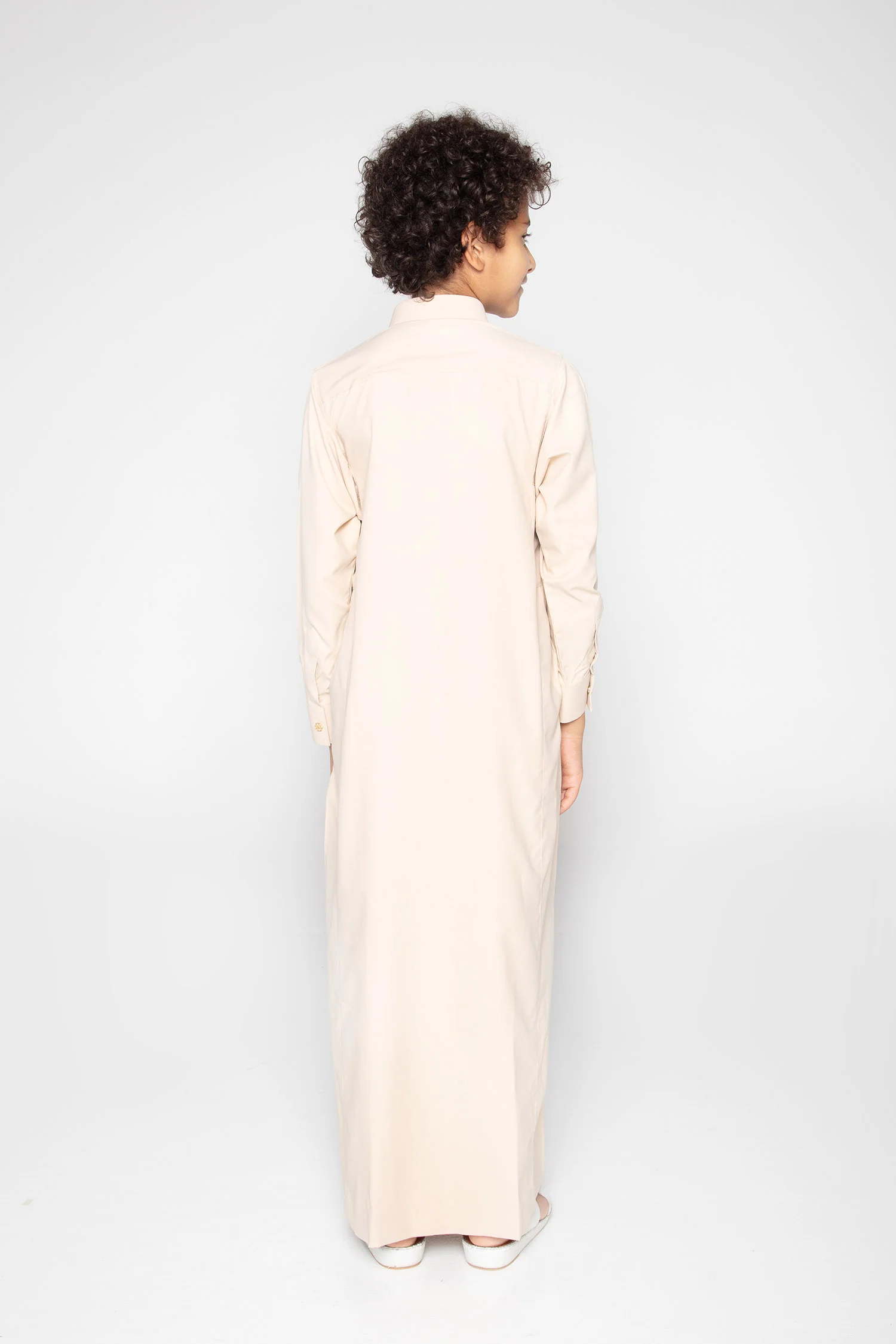 J109 Boys Cashmere Tuxedo Thobe - Image 4