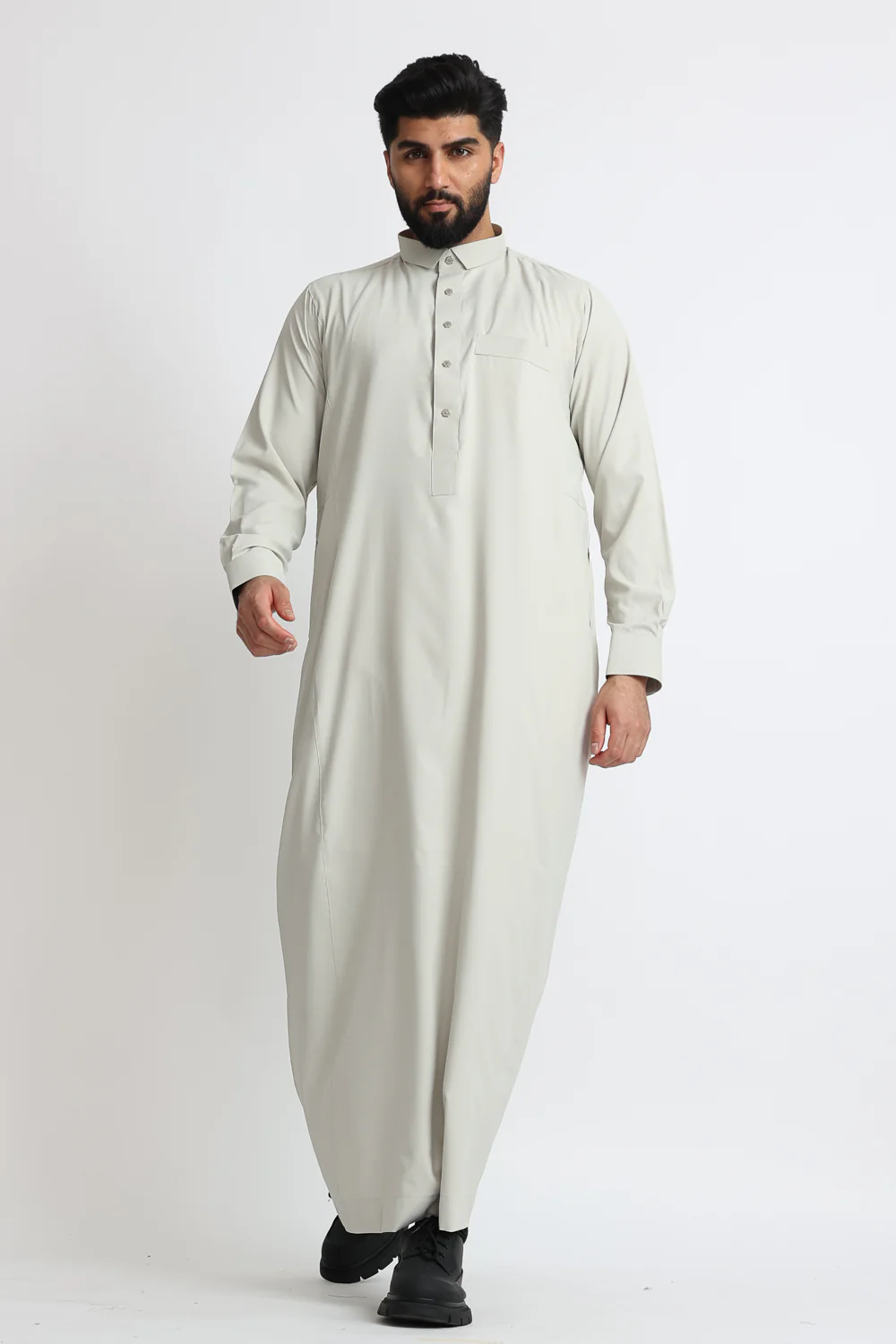 J109 Foggy Grey Tuxedo Thobe