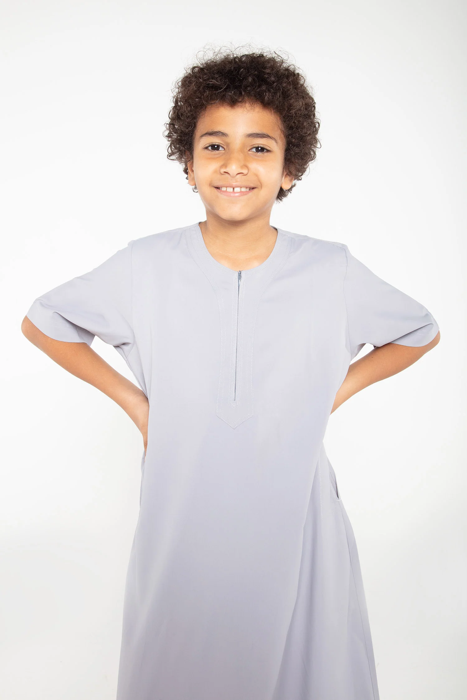 J110 Boys Grey Short Sleeve - Image 4