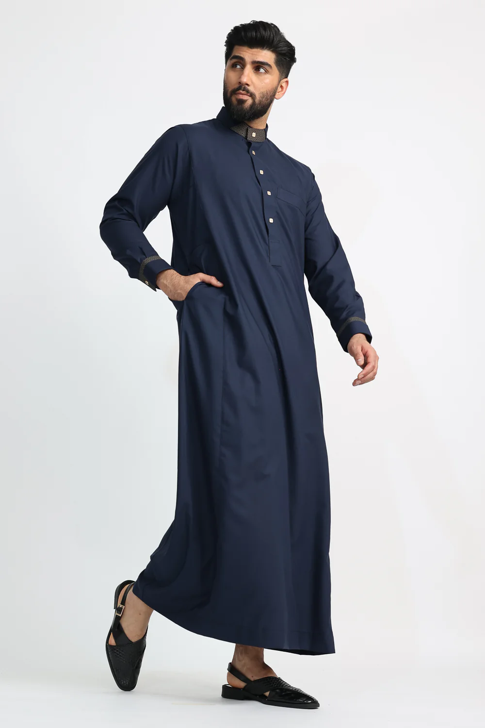 J112 Gunmetal Blue Thobe - Image 4