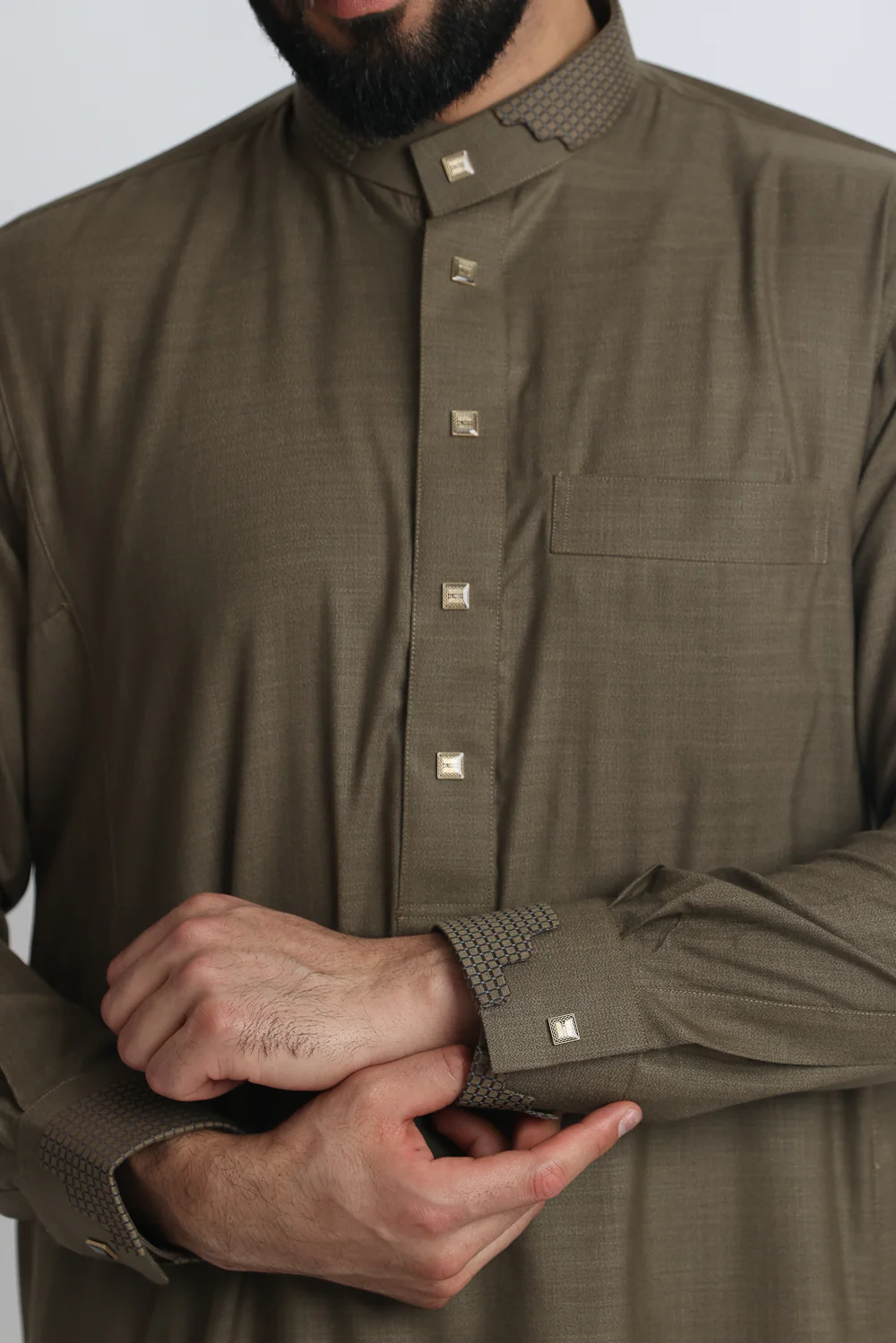 J114 Dark Taupe Jubba - Image 5