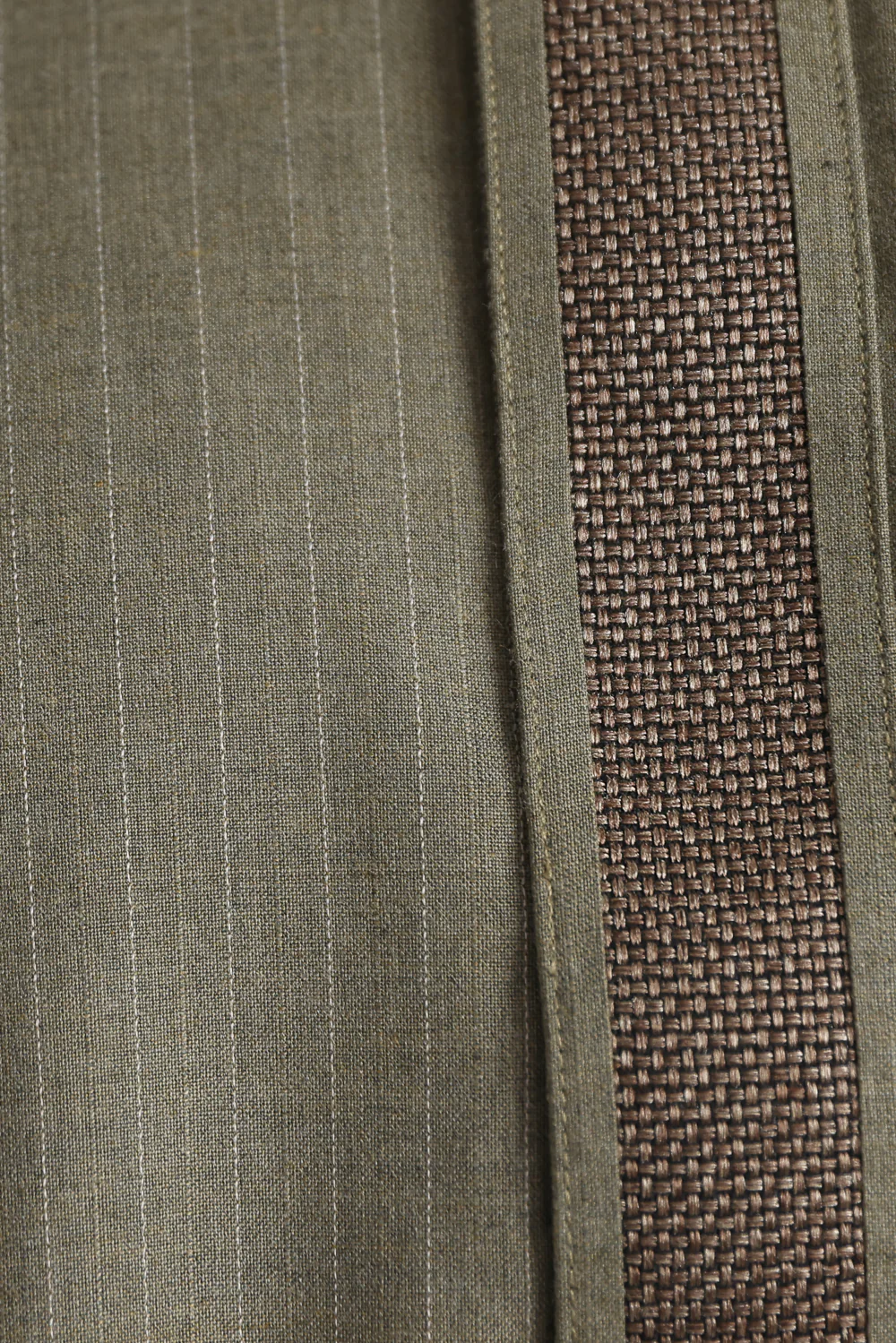 J118 Grey Olive Pinstripe Thobe - Image 6