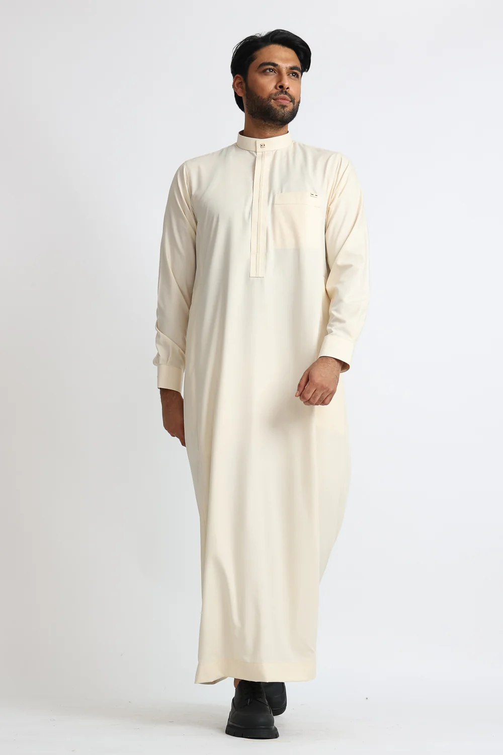 J119 Merino Cream Collar Thobe