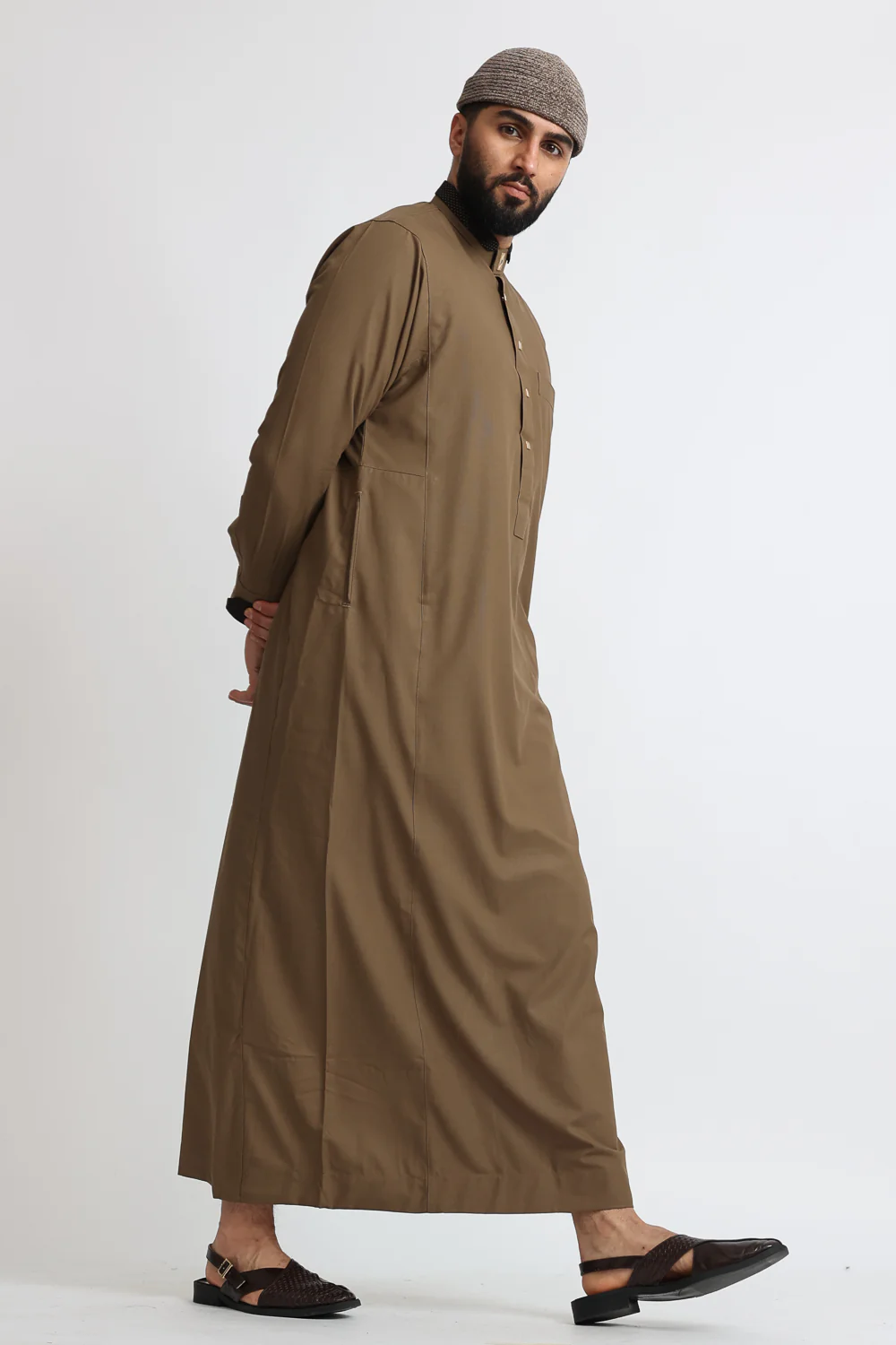 J124 Copper Brown Premium Thobe - Image 2