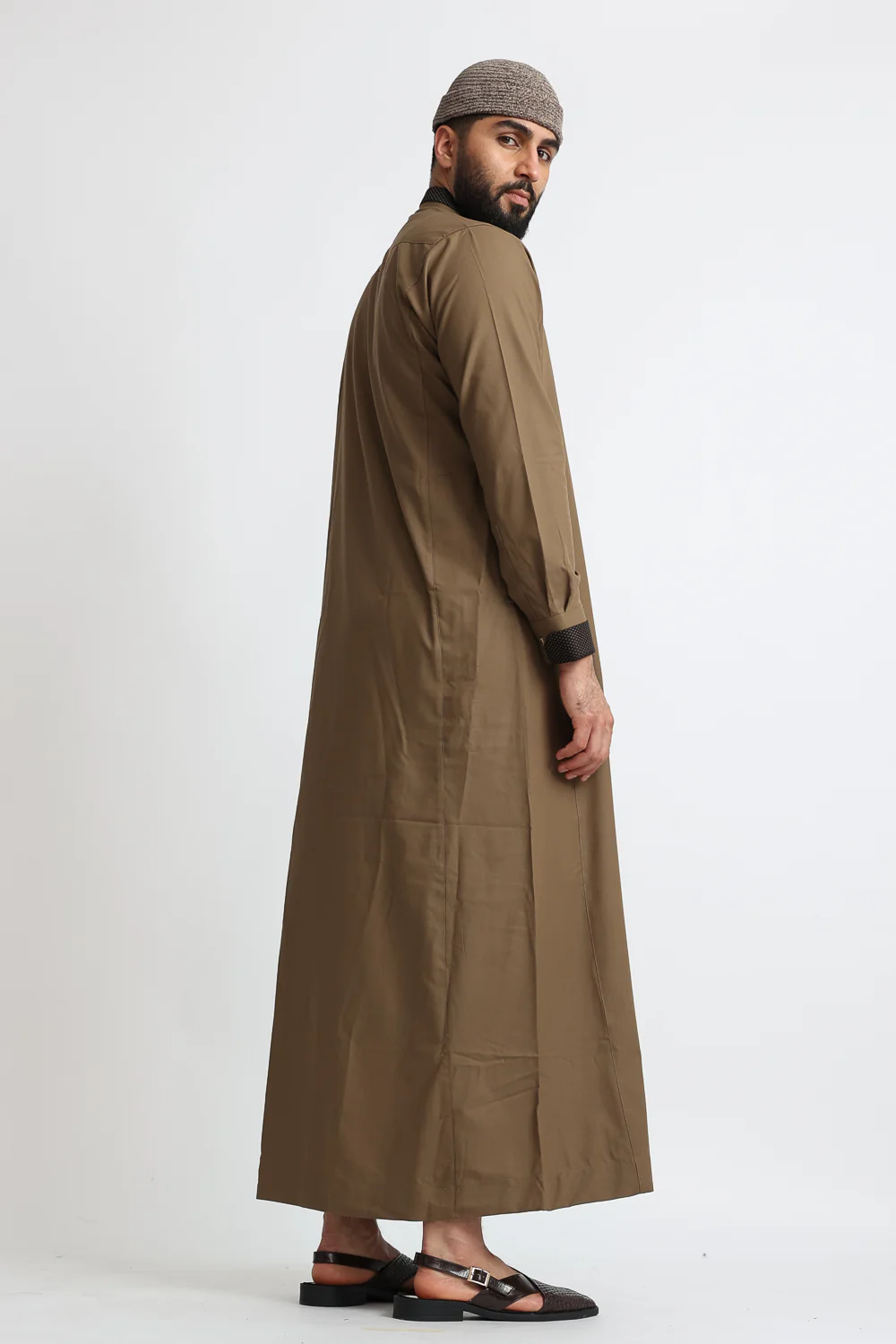 J124 Copper Brown Premium Thobe - Image 3