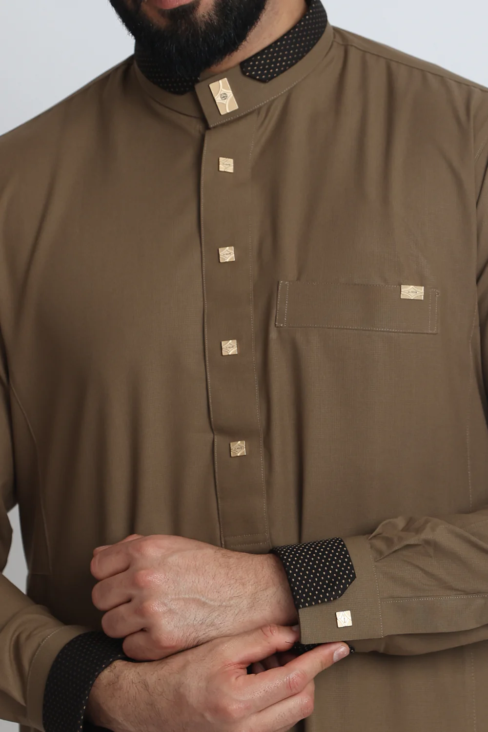 J124 Copper Brown Premium Thobe - Image 6