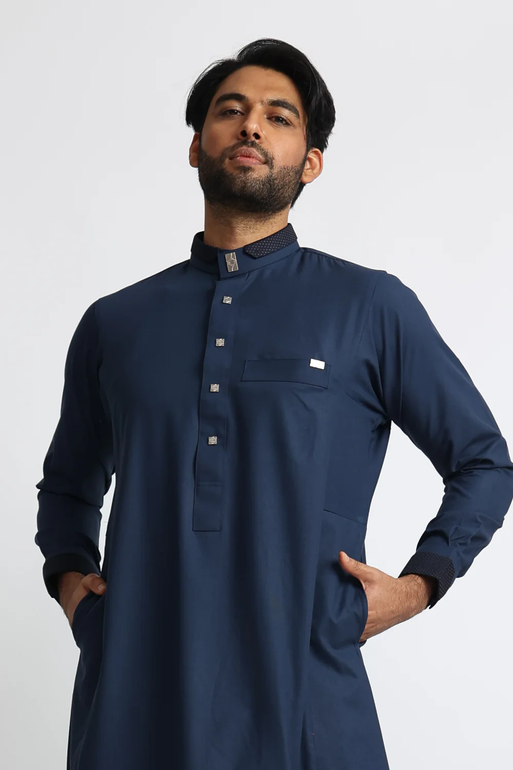 J124 Nile Blue Premium Thobe - Image 4