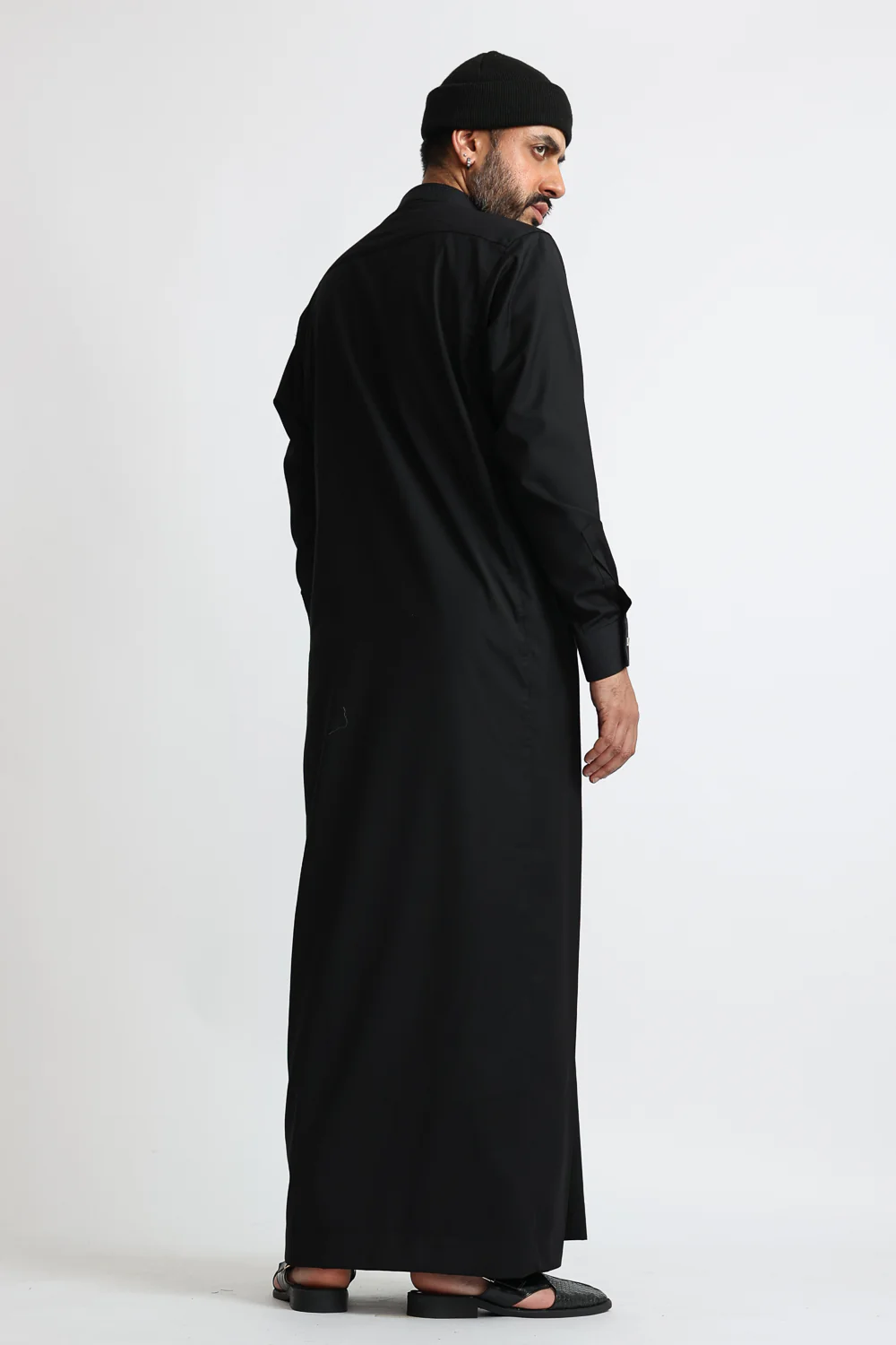 J129 Chaos Black Collar Thobe - Image 3