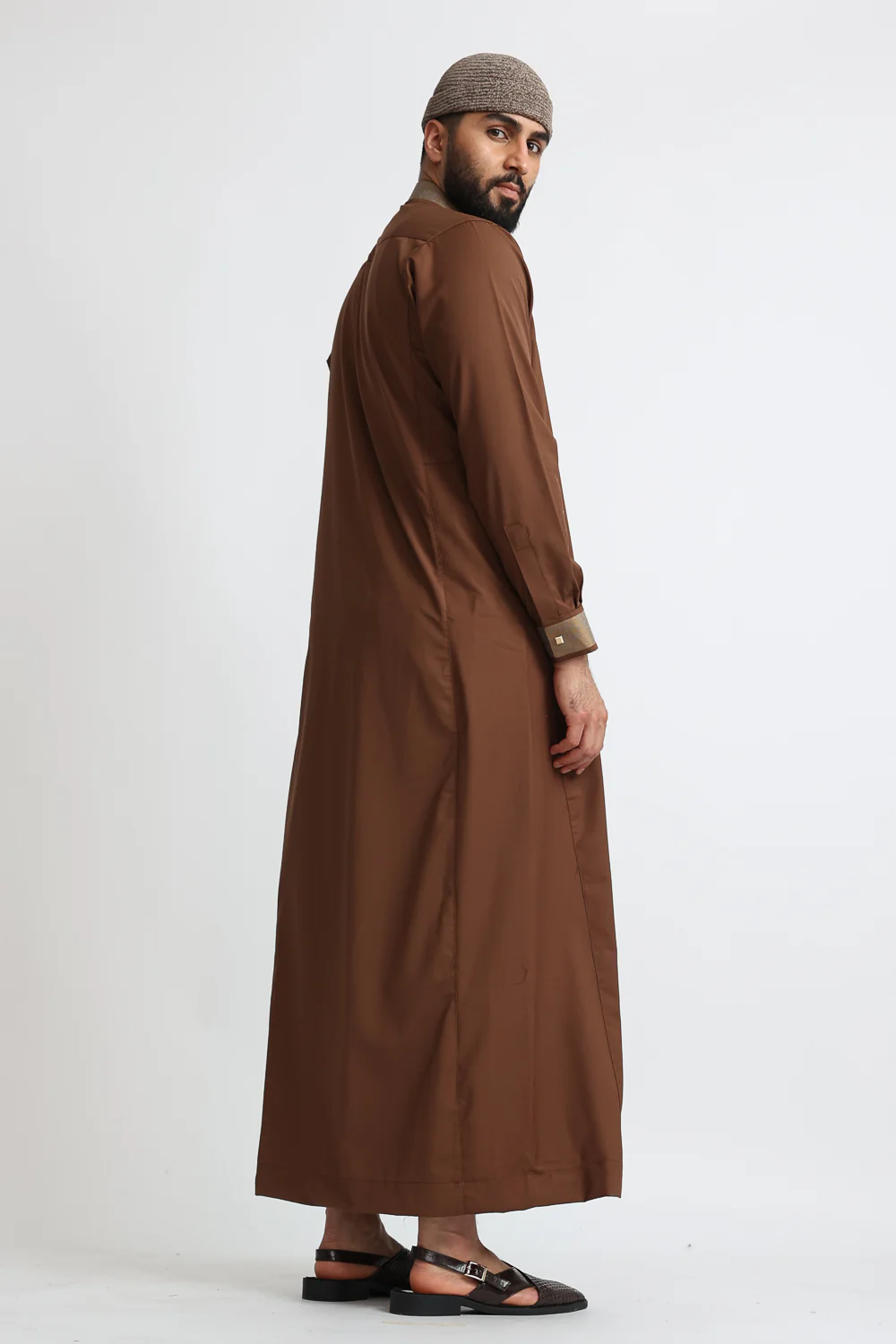 J130 Crater Brown Premium Thobe - Image 3