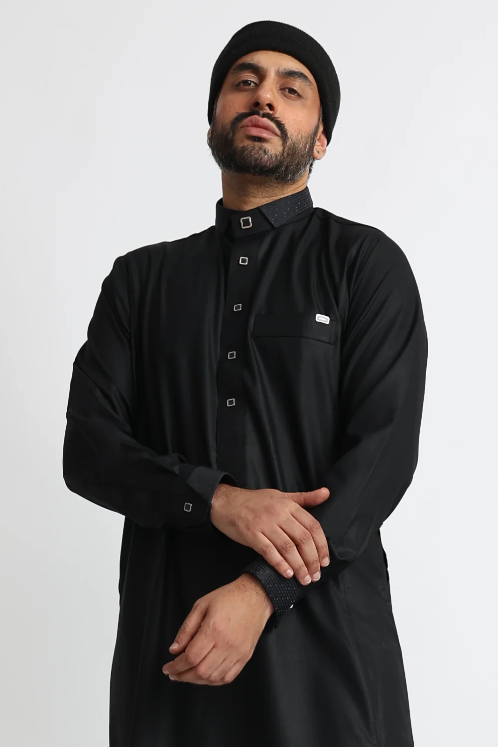 J131 Aswad Black Thobe - Image 4