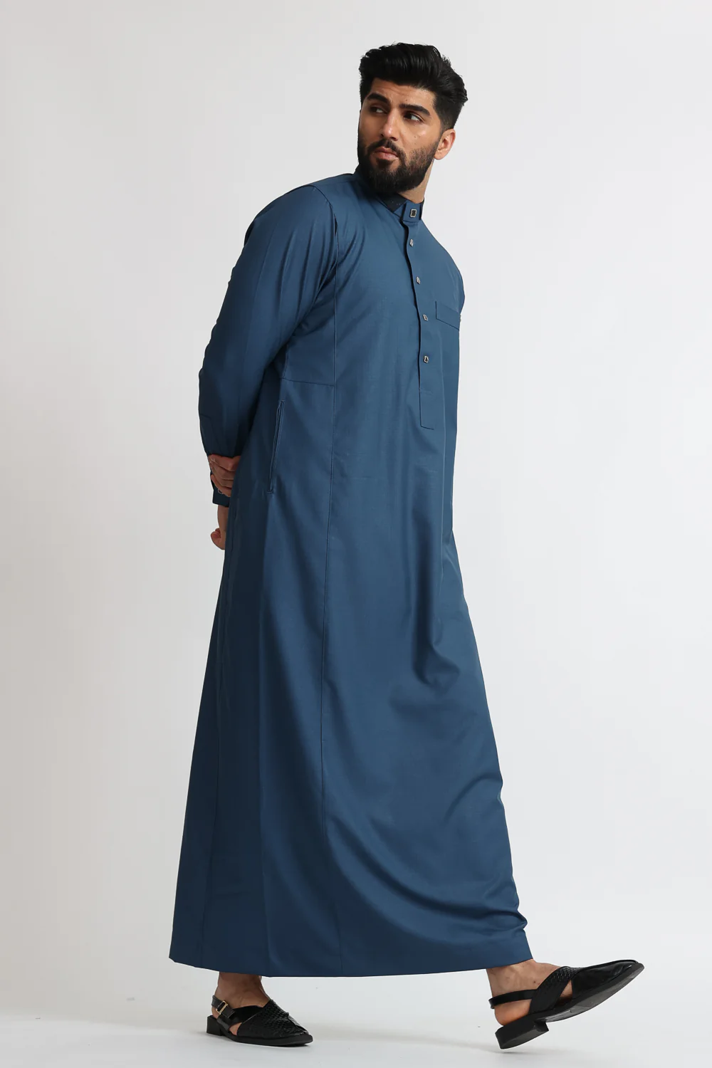 J131 French Mirage Blue Thobe - Image 3