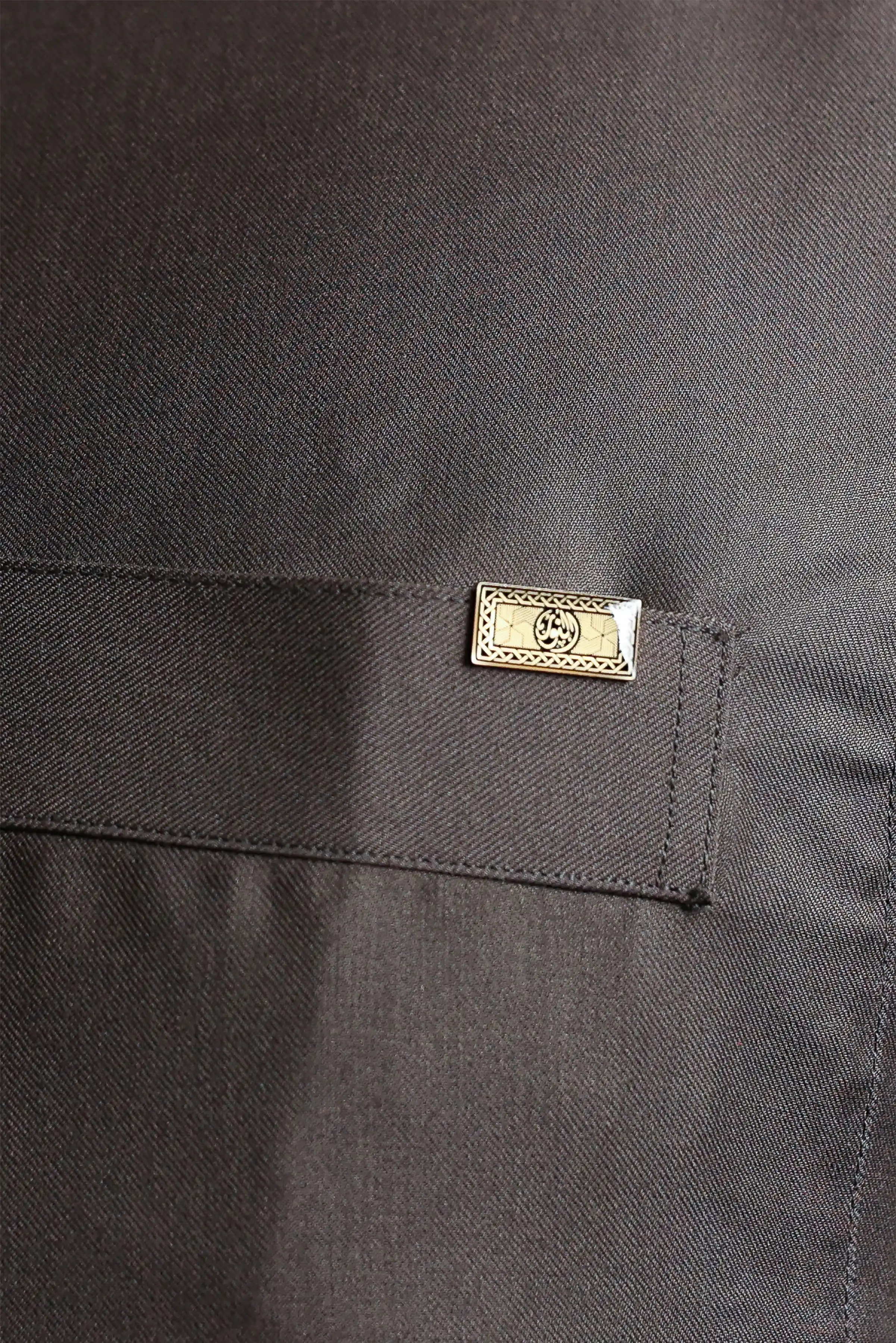 J132 Brown Embroidery Thobe - Image 7