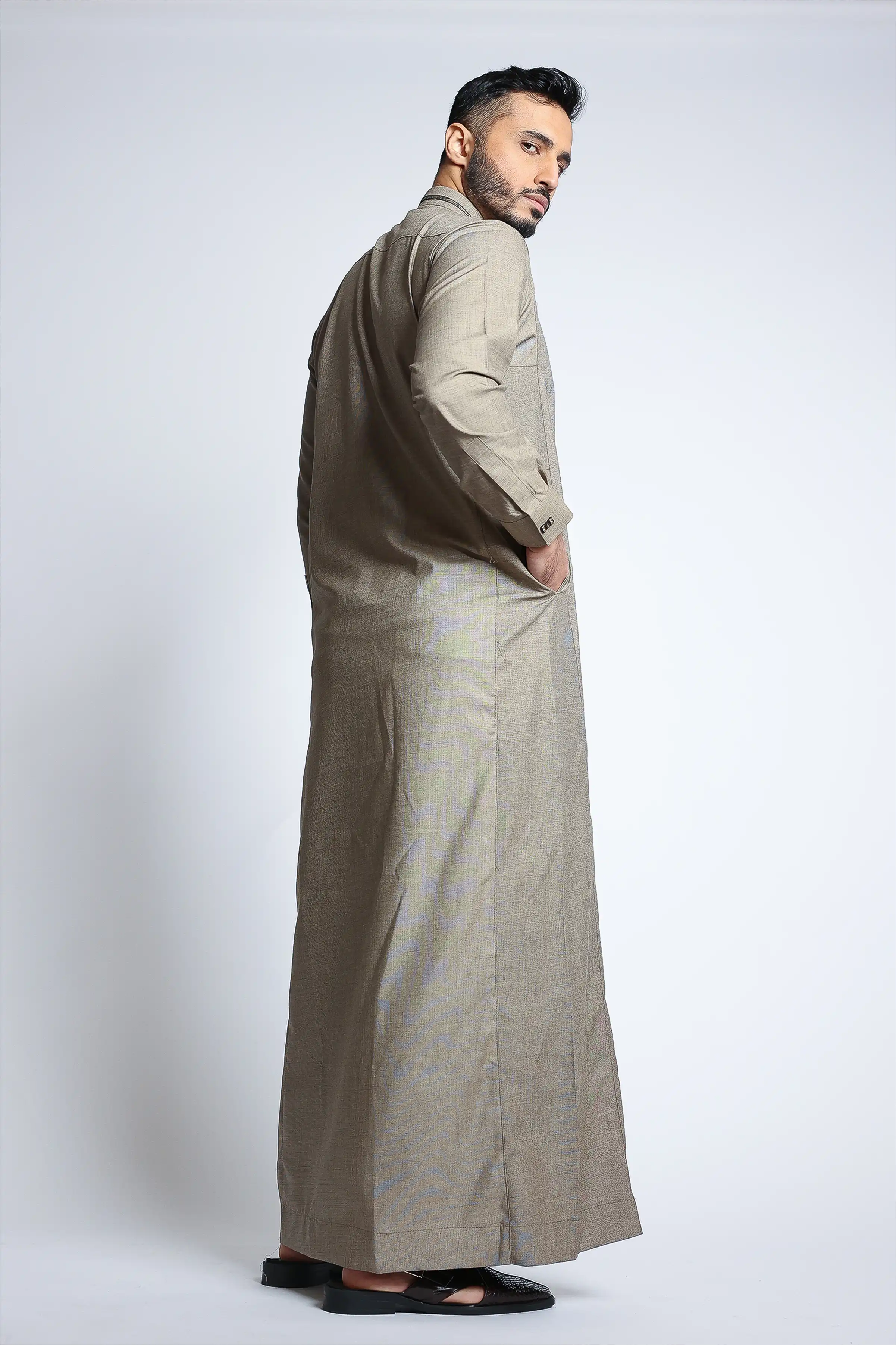 J133 C3 French Beige Premium Thobe - Image 3
