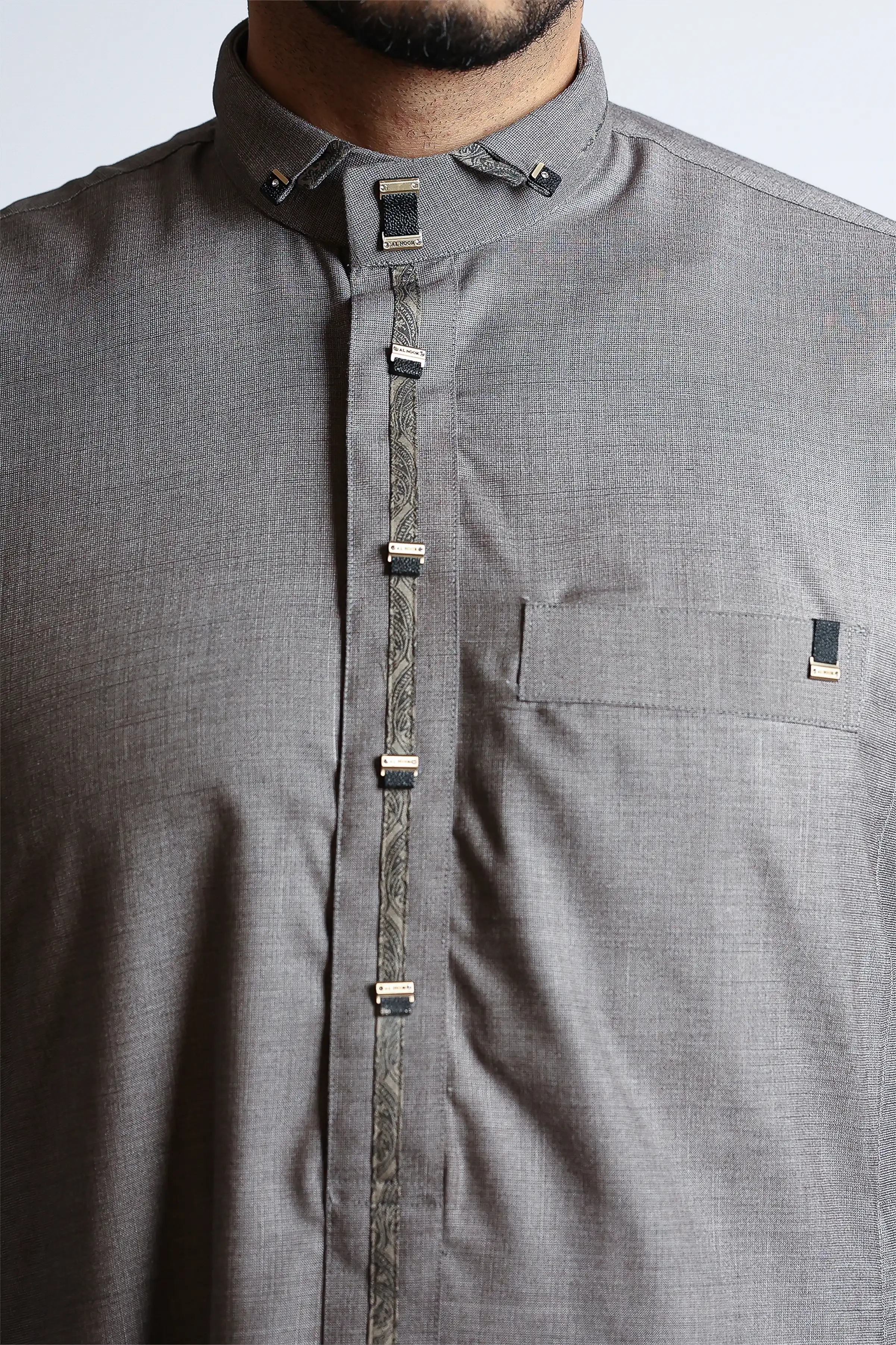 J133 Gray Premium Thobe - Image 5