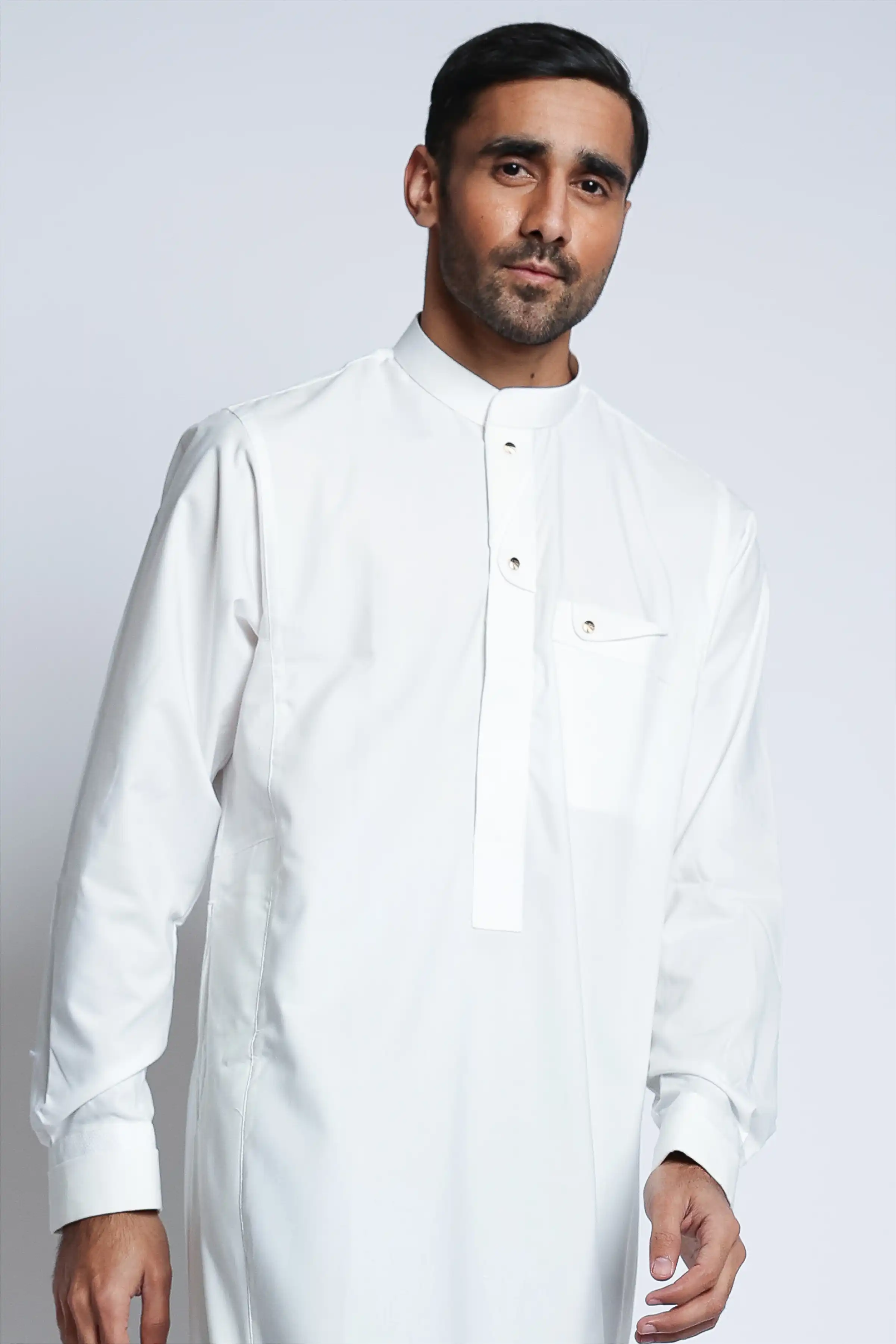 J135 Cream Collar Thobe - Image 3