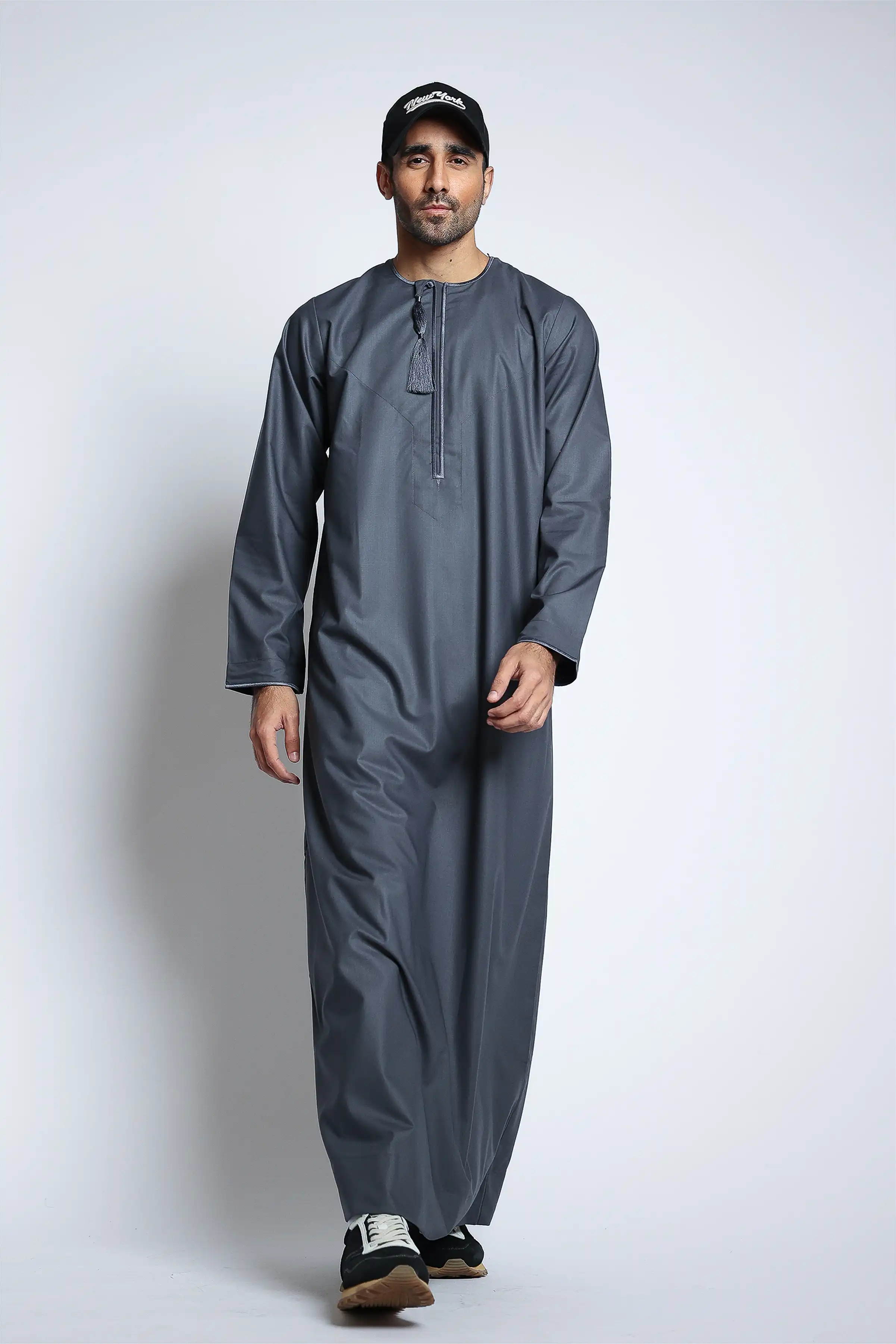 J143 Carbon Grey Habeel Thobe - Image 3