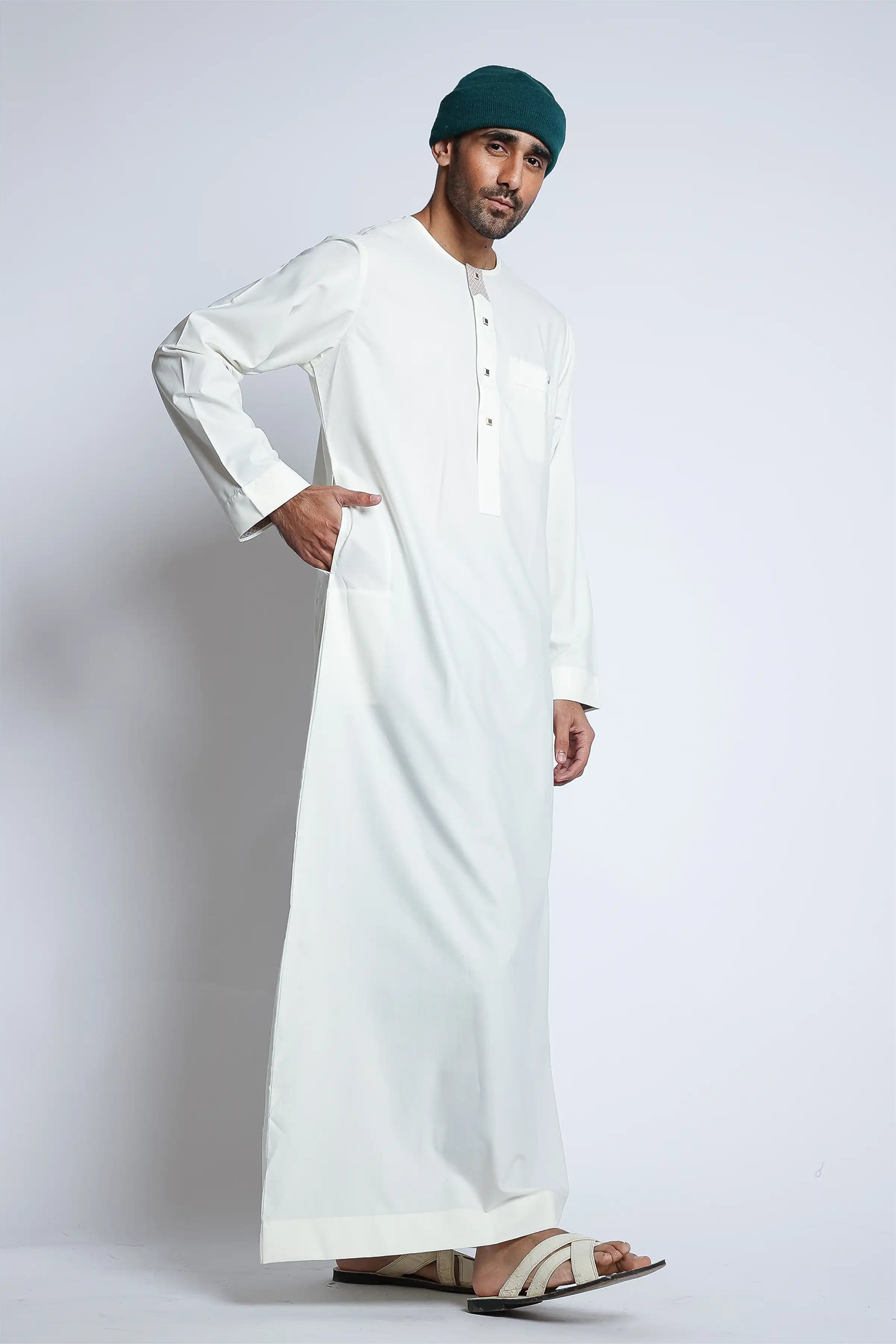 J145 Off White Omani Thobe - Image 2