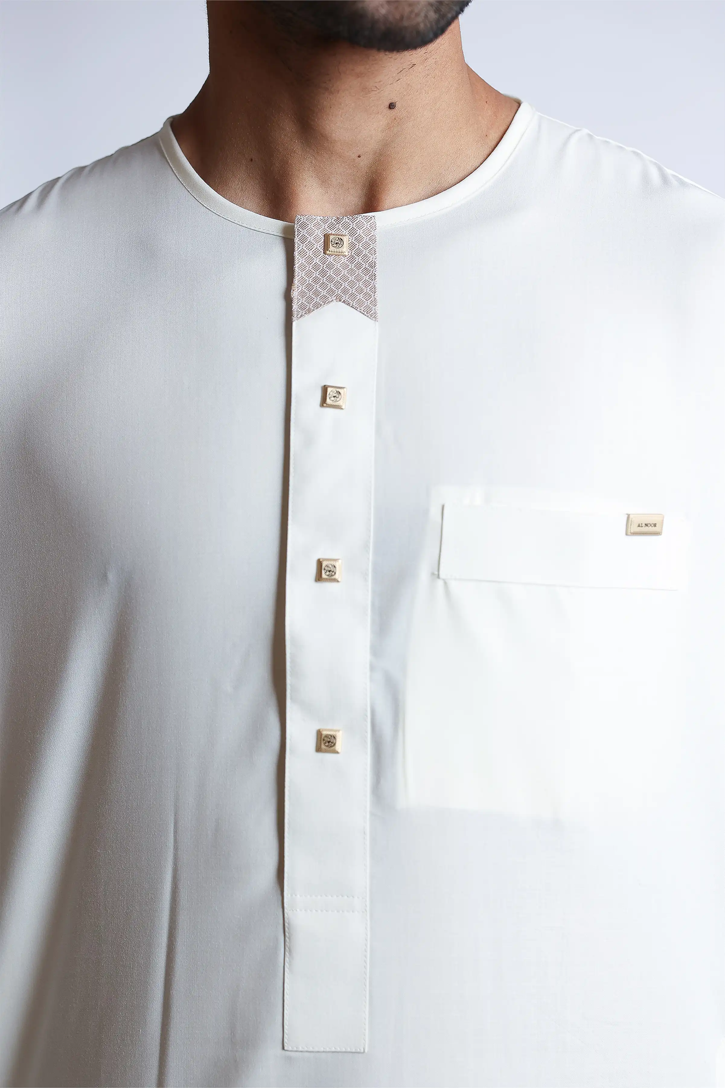 J145 Off White Omani Thobe - Image 5