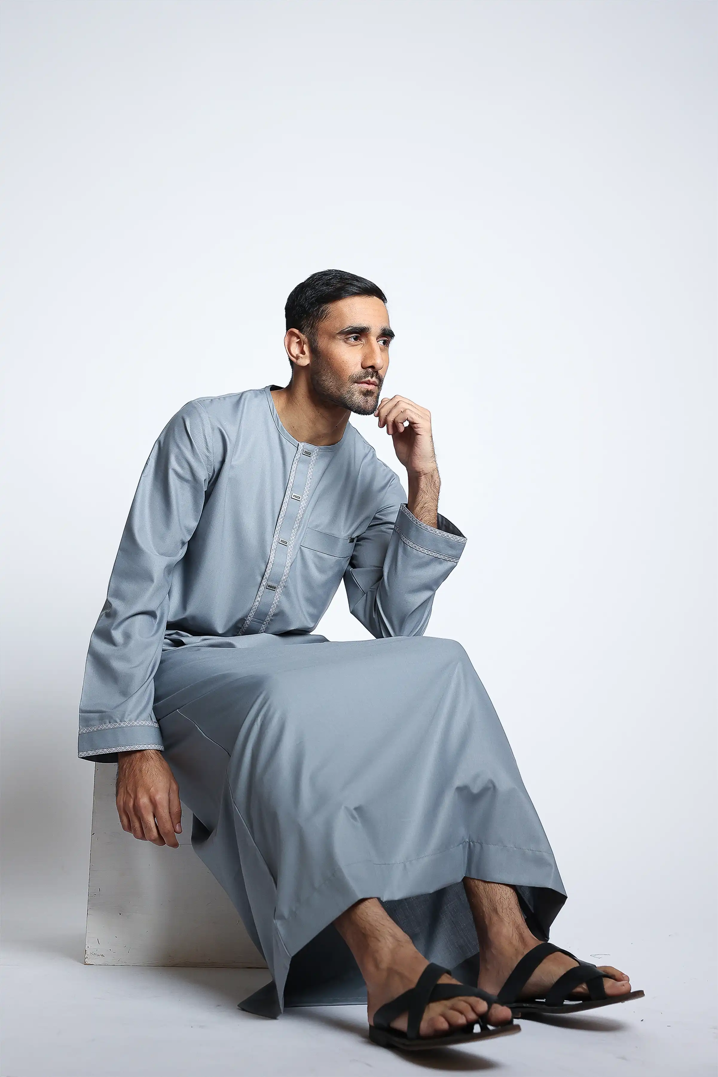 J146 Sailor Boy Grey Thobe - Image 5
